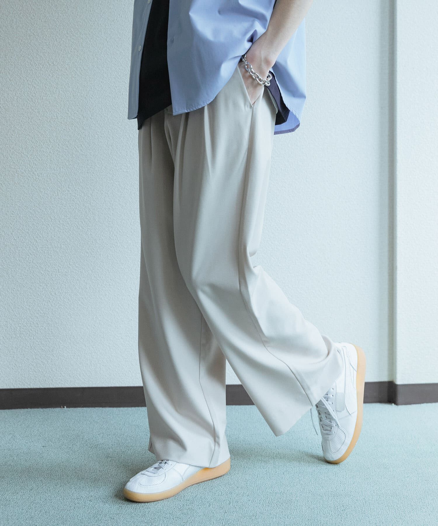 SENSE OF PLACE by URBAN RESEARCH「『速乾』ドライタッチ2タックワイドパンツ」|その他|