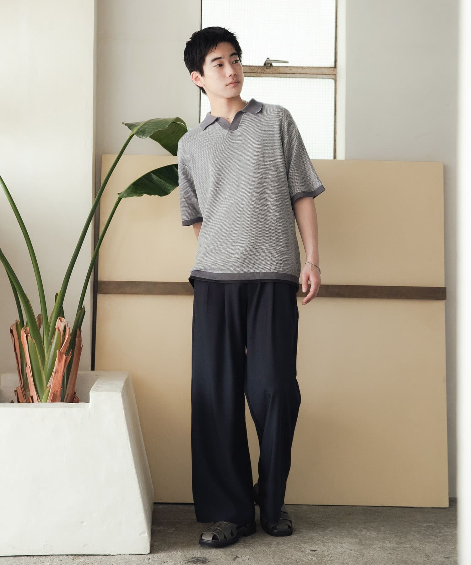 SENSE OF PLACE by URBAN RESEARCH「『速乾』ドライタッチ2タックワイドパンツ」|その他|
