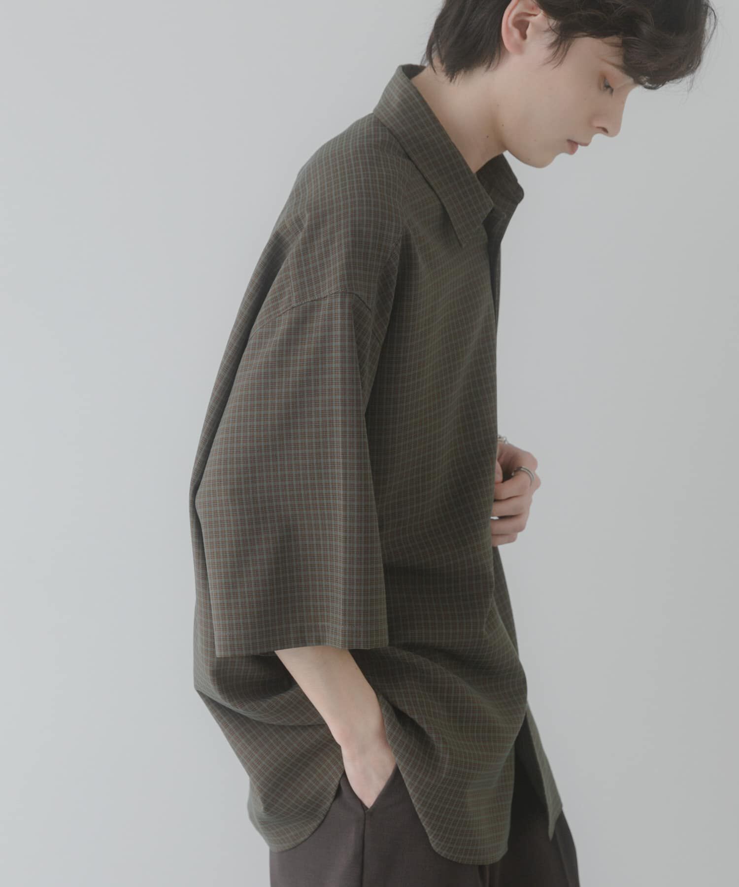 SENSE OF PLACE by URBAN RESEARCH「『ﾕﾆｾｯｸｽ』ﾏｲｸﾛﾁｪｯｸｴｸｽﾄﾗﾙｰｽﾞｼｮｰﾄｽﾘｰﾌ 」|シャツ・ブラウス|