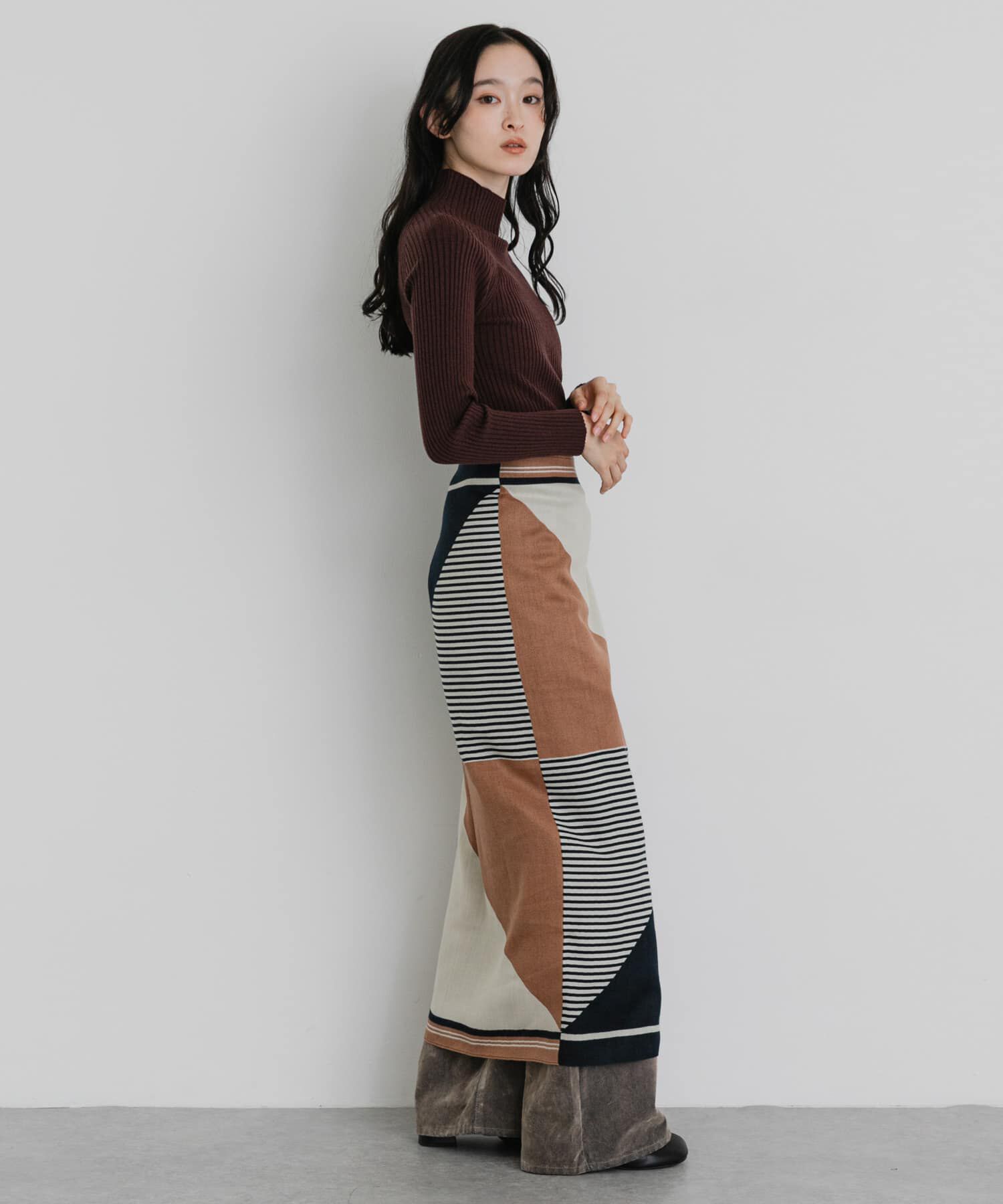 SENSE OF PLACE by URBAN RESEARCH「『一部WEB限定ｶﾗｰ』『洗濯可』抗ﾋﾟﾙｽﾄﾚｯﾁﾘﾌﾞﾊｲﾈｯｸｾ 」|ニット・セーター|