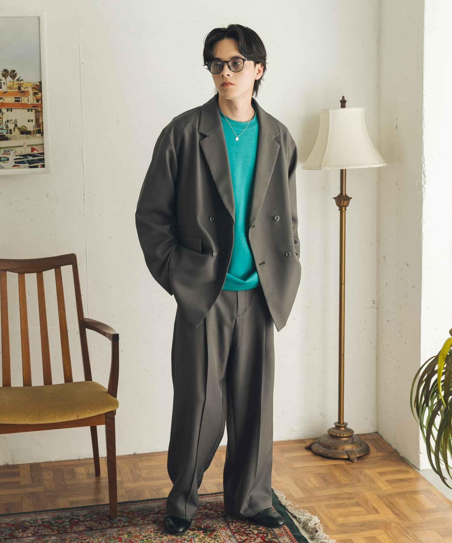 SENSE OF PLACE by URBAN RESEARCH「『イージーケア/撥水/静電気防止』SKINProofタックワイドスラックス」|その他|