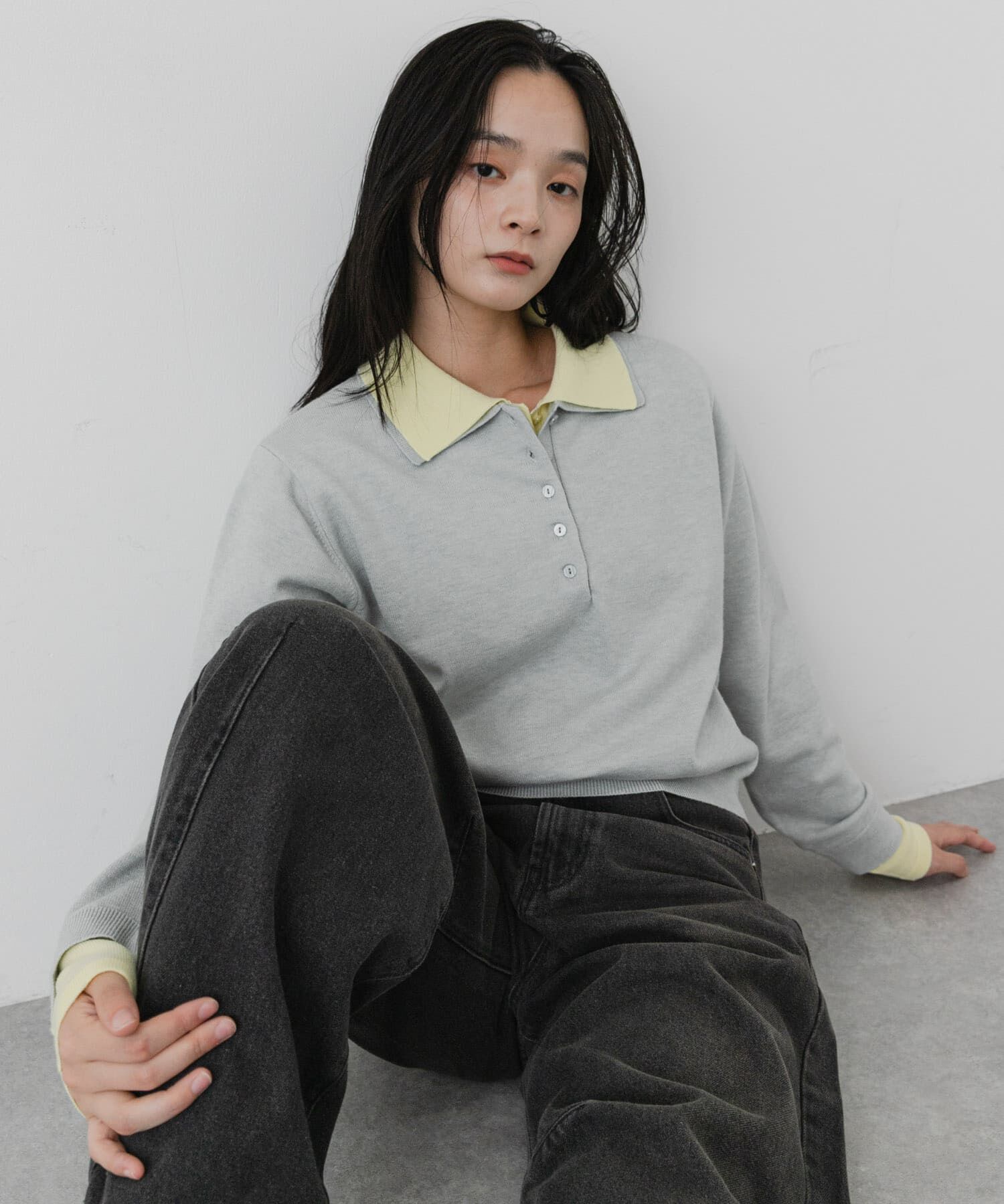 SENSE OF PLACE by URBAN RESEARCH「『WEB限定』レイヤードポロニット」|ニット・セーター|