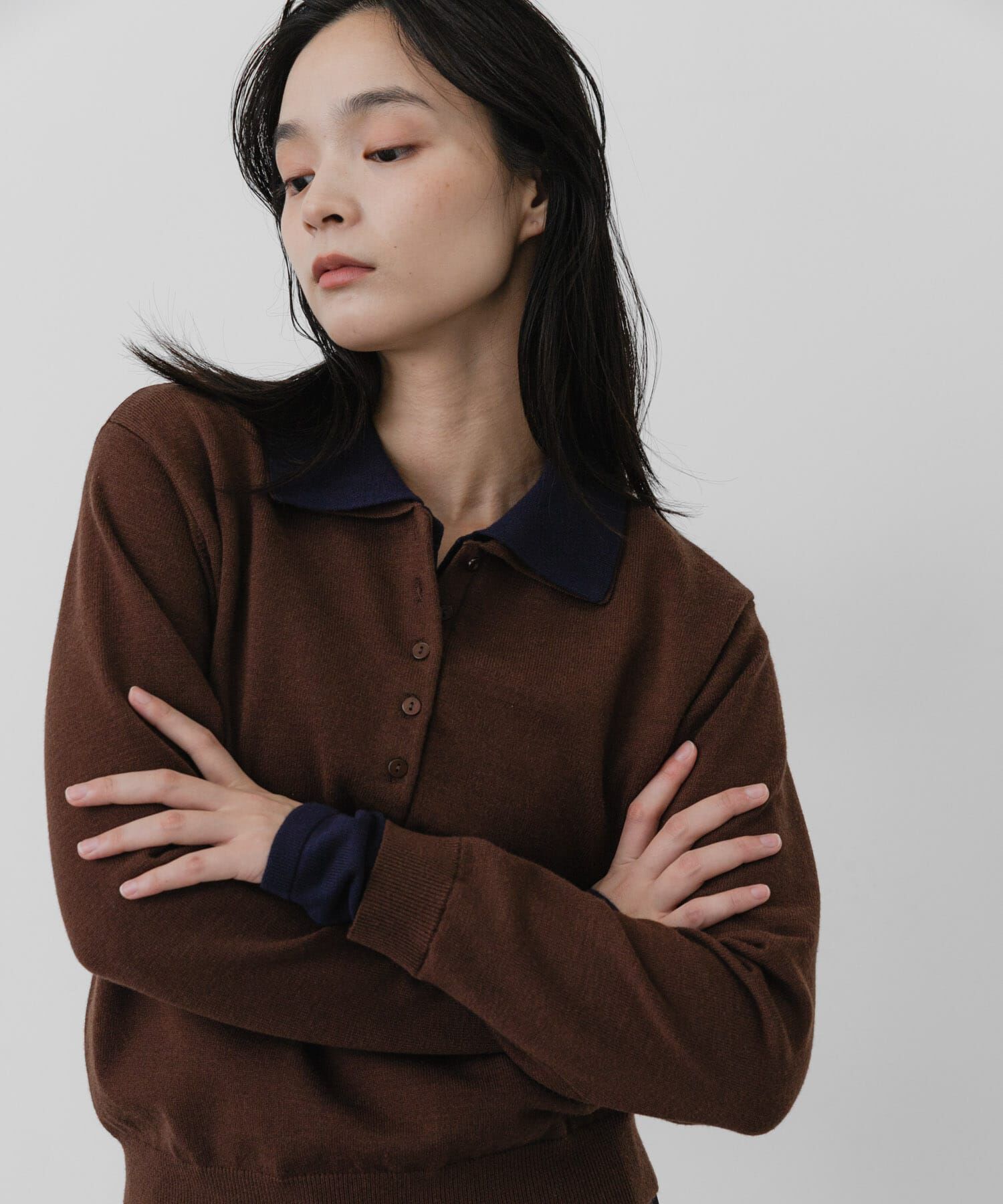 SENSE OF PLACE by URBAN RESEARCH「『WEB限定』レイヤードポロニット」|ニット・セーター|