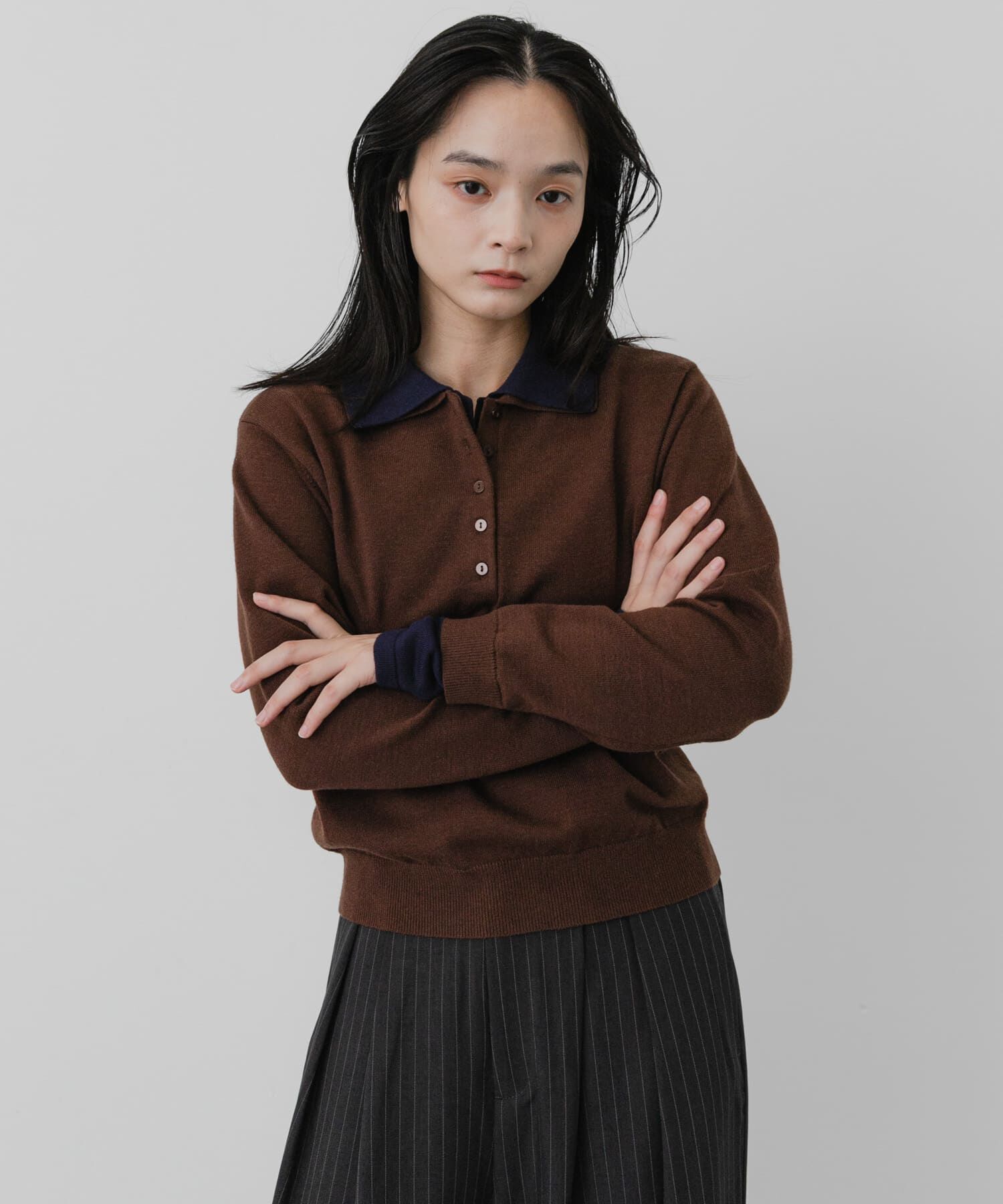 SENSE OF PLACE by URBAN RESEARCH「『WEB限定』レイヤードポロニット」|ニット・セーター|