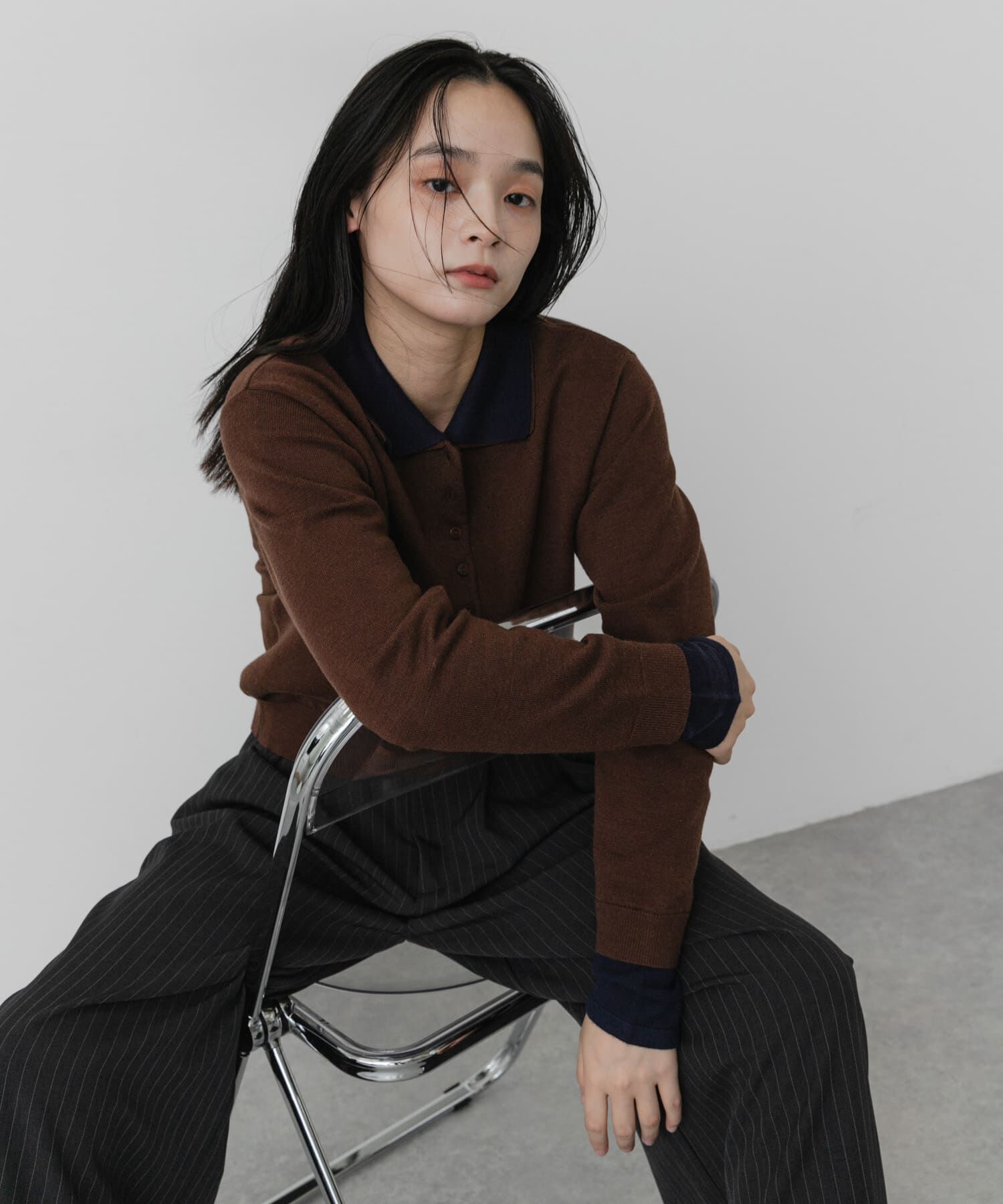 SENSE OF PLACE by URBAN RESEARCH「『WEB限定』レイヤードポロニット」|ニット・セーター|