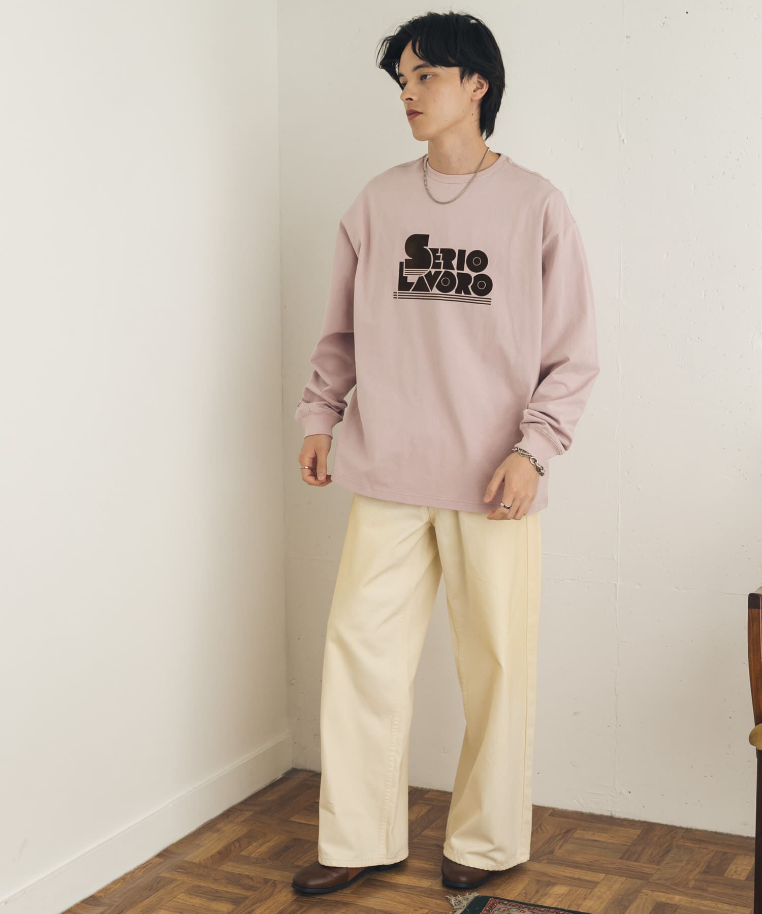 SENSE OF PLACE by URBAN RESEARCH「『別注』LOVEPOPSTUDIO&times;SENSE OF PLACE ロングTシャツ」|Tシャツ・カットソー|