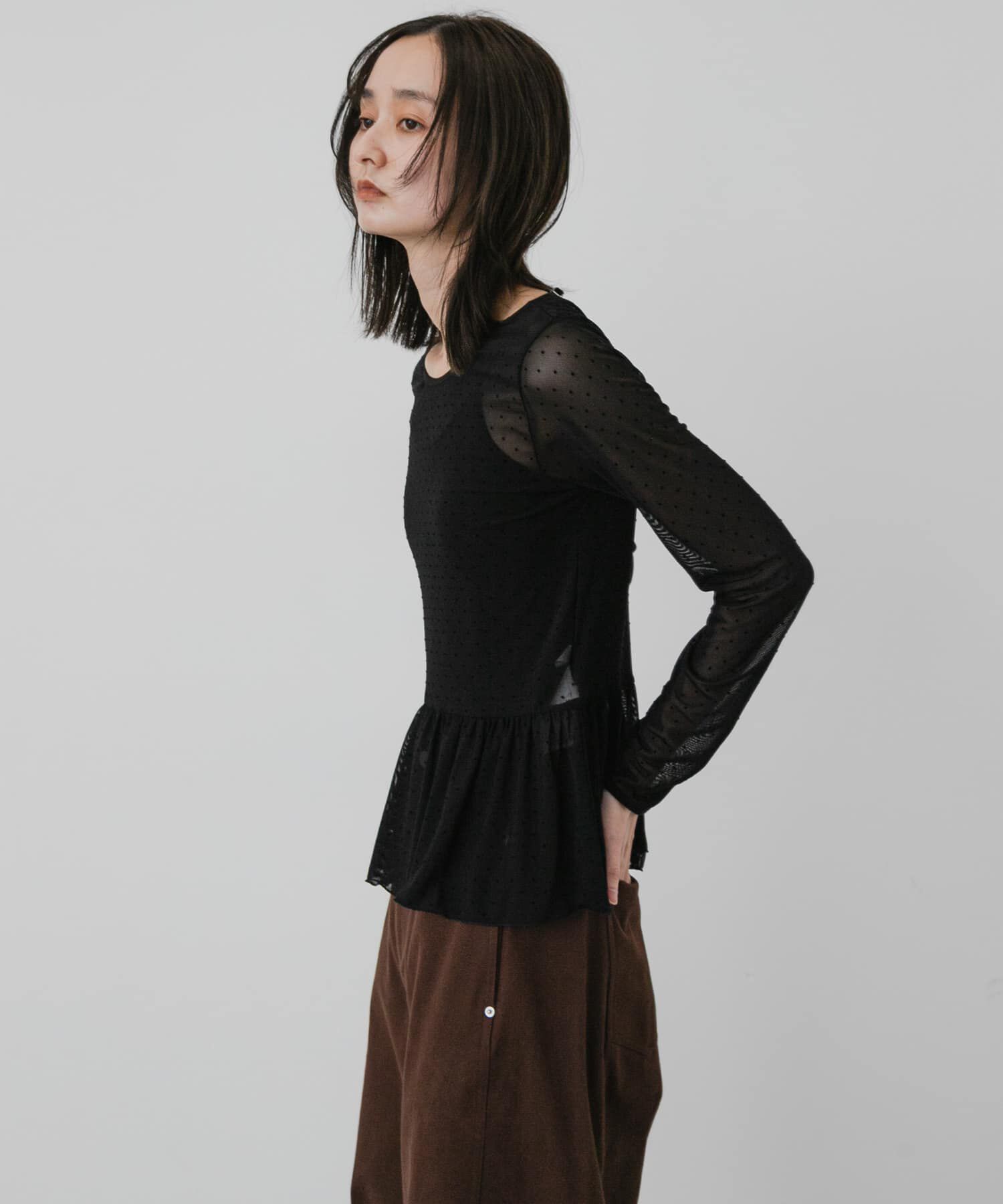 SENSE OF PLACE by URBAN RESEARCH「フロッキードットシアーフリルトップ」|その他|