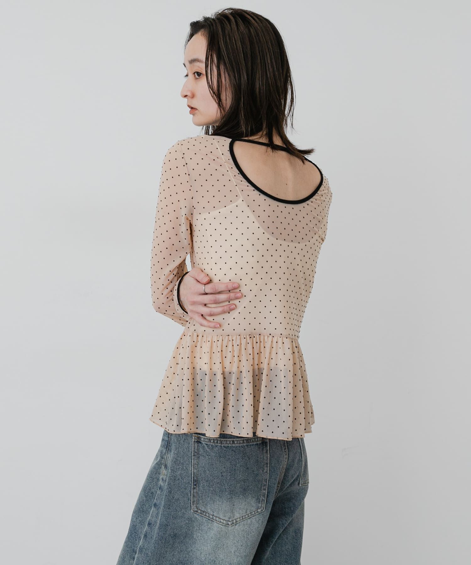 SENSE OF PLACE by URBAN RESEARCH「フロッキードットシアーフリルトップ」|その他|