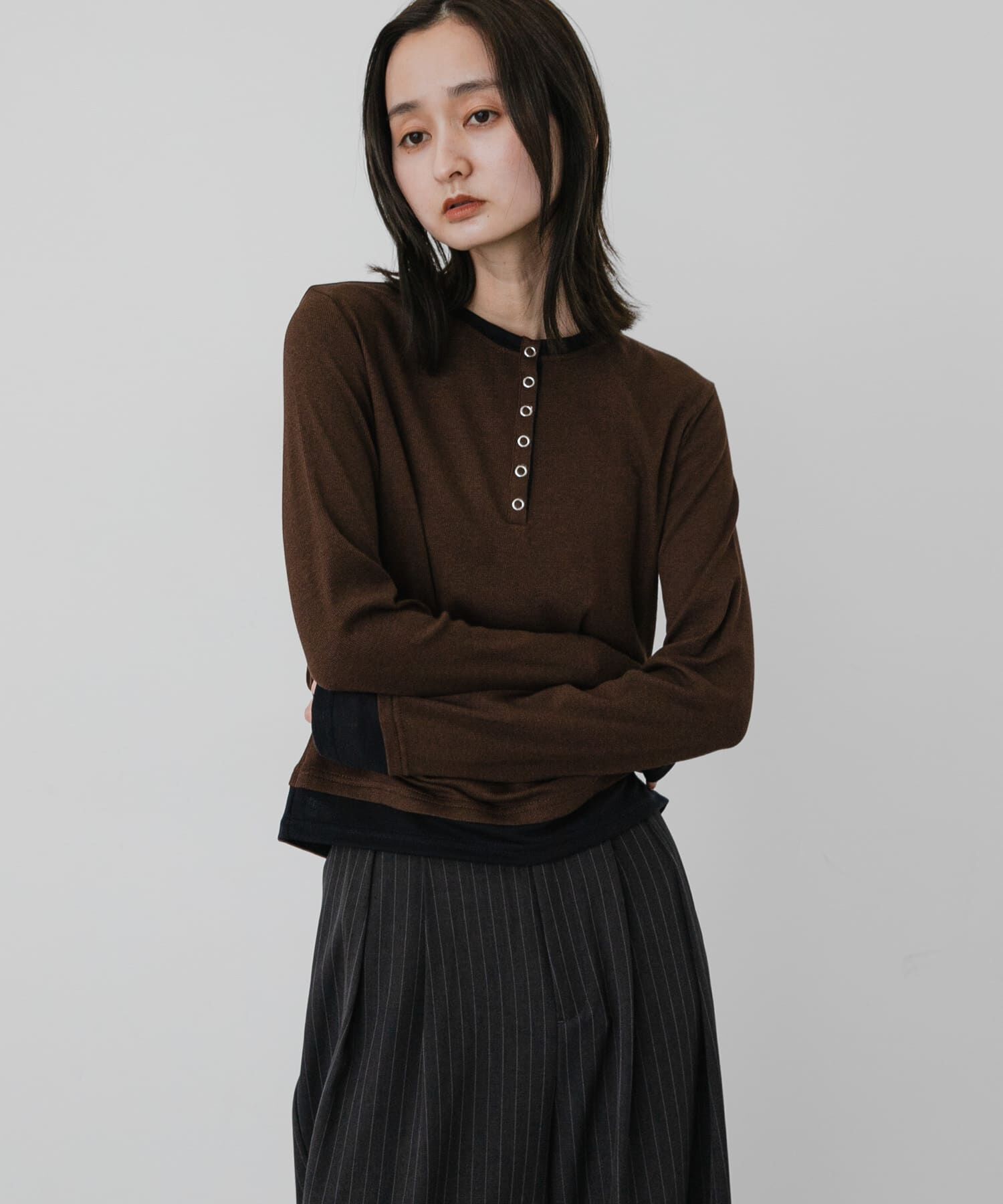 SENSE OF PLACE by URBAN RESEARCH「ヘンリーネックレイヤードトップ」|Tシャツ・カットソー|