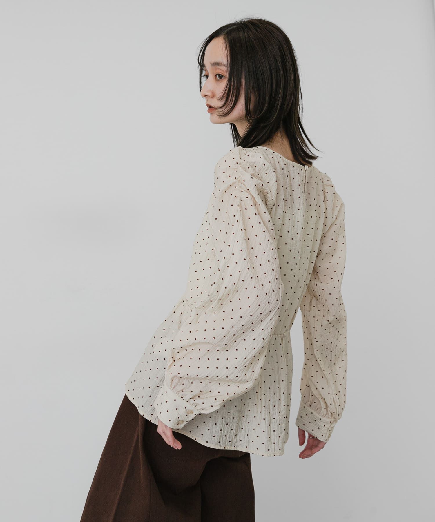 SENSE OF PLACE by URBAN RESEARCH「ドットペプラムブラウス」|シャツ・ブラウス|