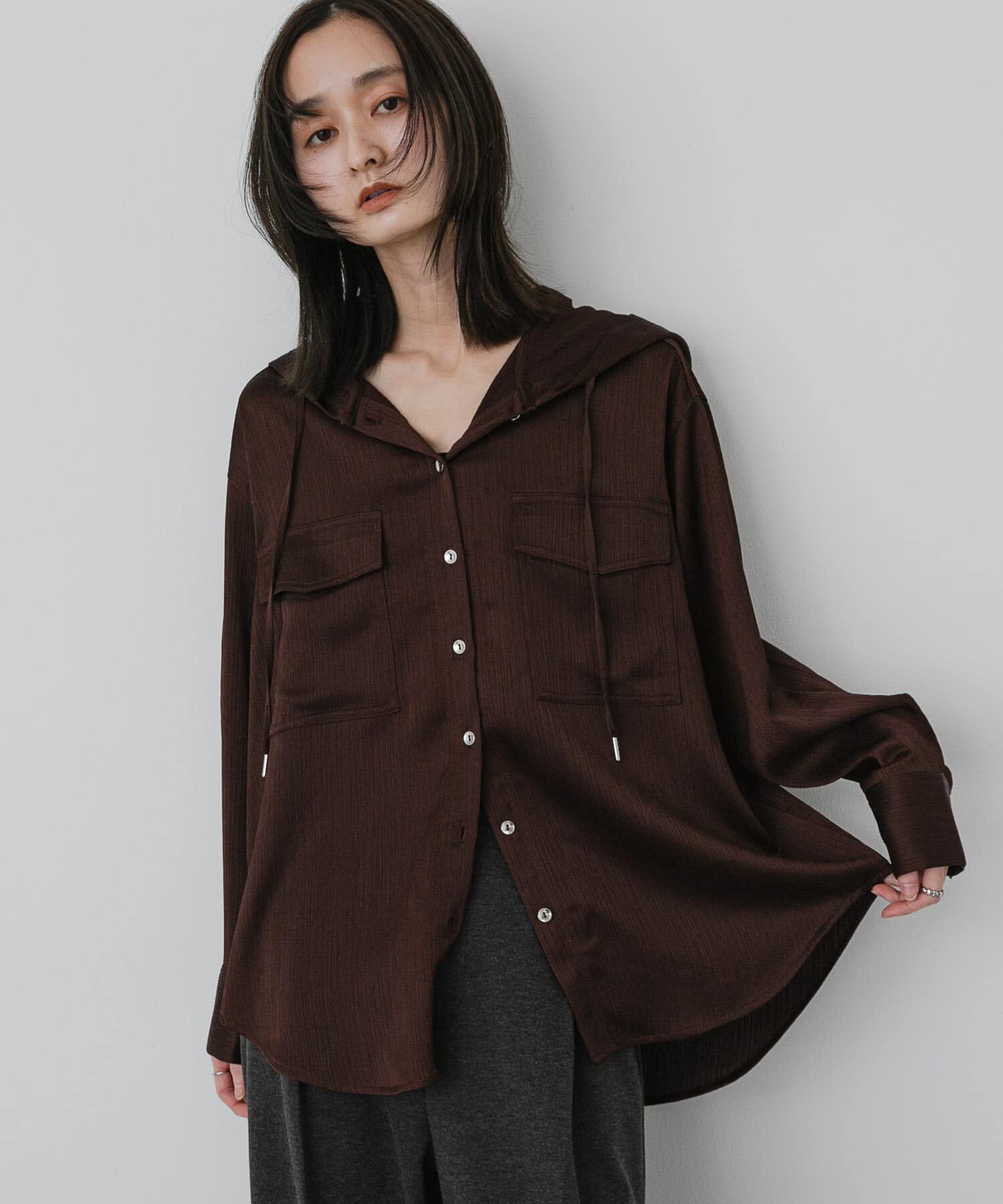 SENSE OF PLACE by URBAN RESEARCH「サテンフーディシャツ」|シャツ・ブラウス|