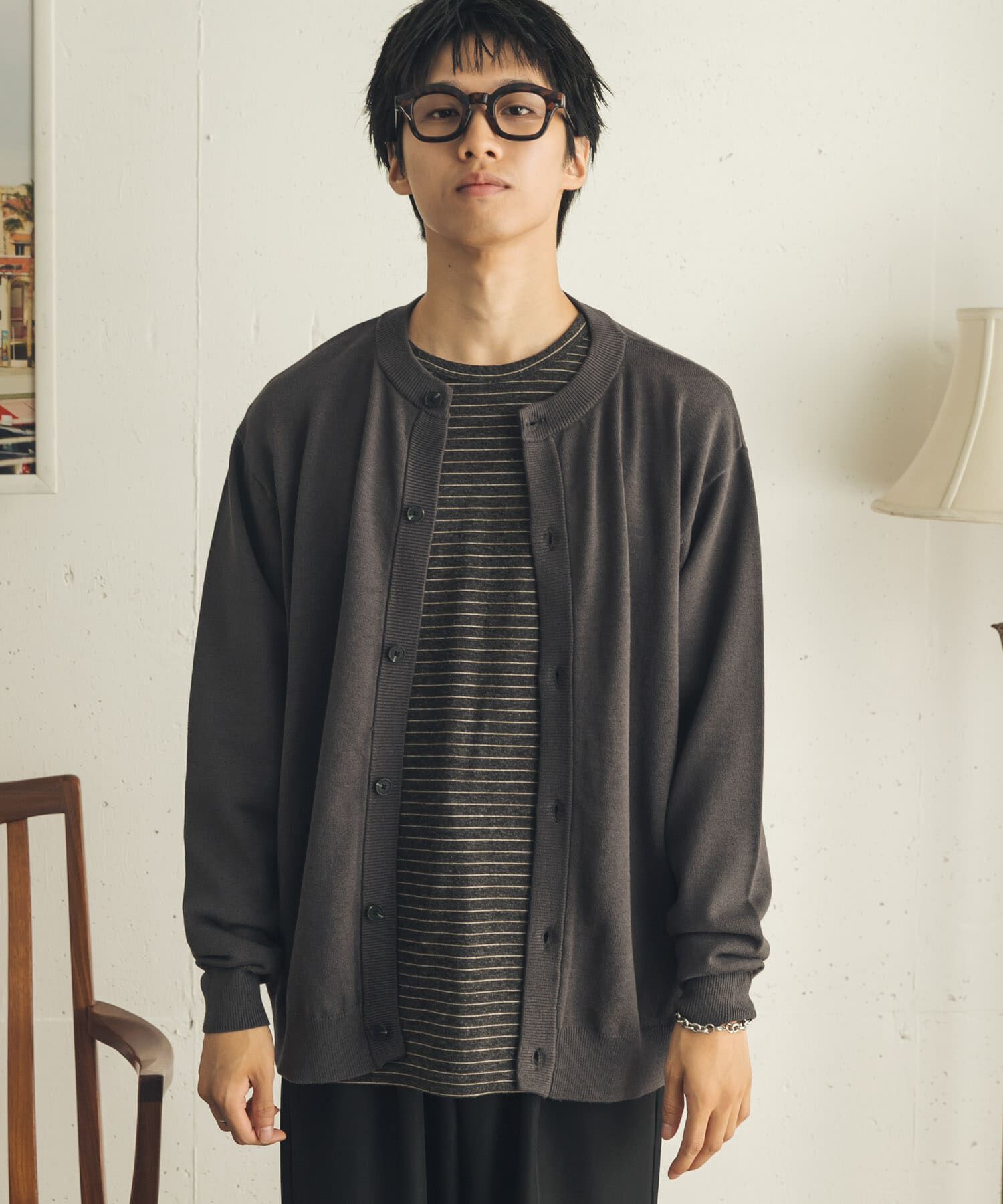 SENSE OF PLACE by URBAN RESEARCH「『WEB限定』『洗濯可/静電気防止/毛玉防止』ｽﾄﾚｯﾁｸﾙｰﾈｯｸｶｰ  」|カーディガン|