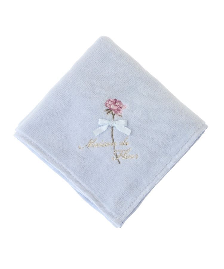 Maison de FLEUR「ローズ刺繍タオルハンカチ」|ハンカチ|