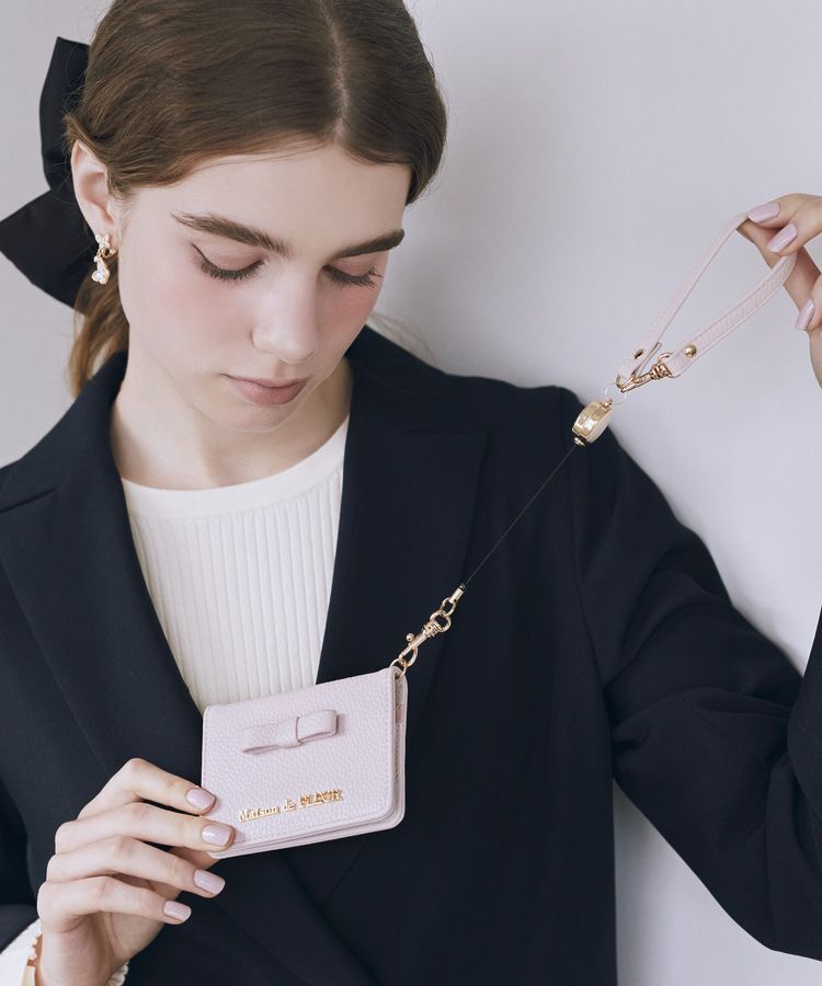 Maison de FLEUR「【リール付き】二つ折りリールパスケース」|その他|ライトピンク