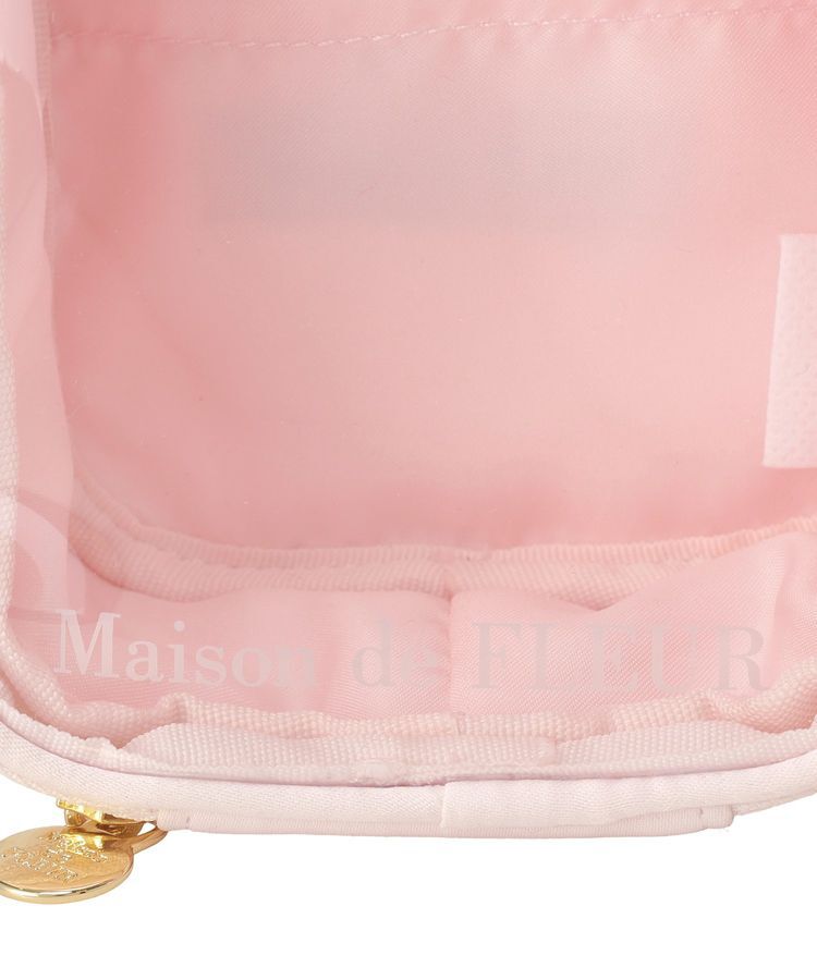 Maison de FLEUR「【6色展開】ビジューリボンクリアポーチS」|ポーチ|
