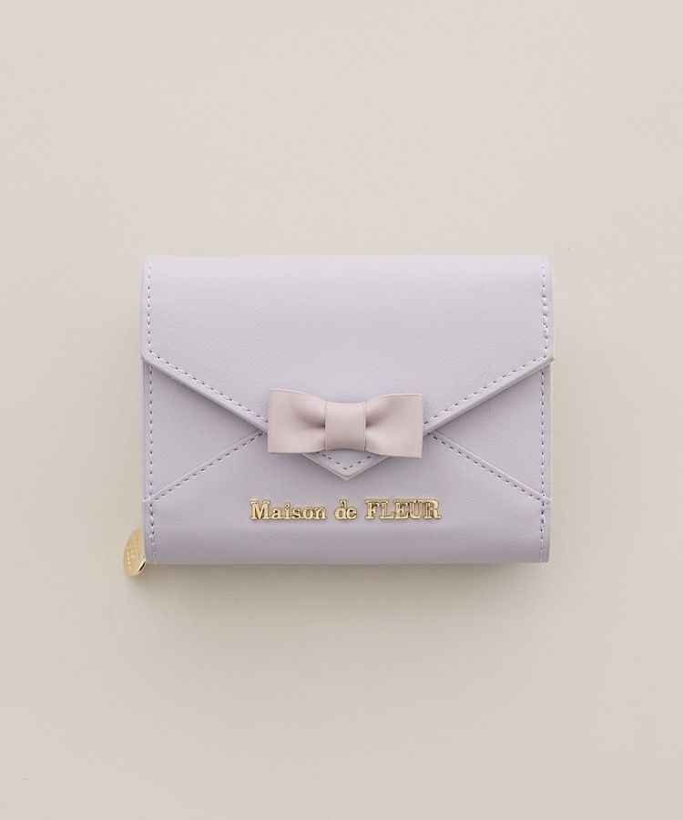Maison de FLEUR「レター型ウォレット」|財布|ラベンダー