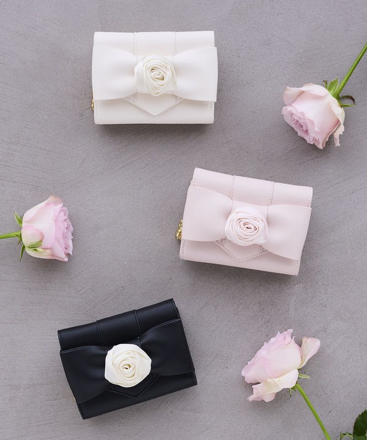 Maison de FLEUR「【WEB限定カラーあり】ローズリボンミニウォレット」|財布|