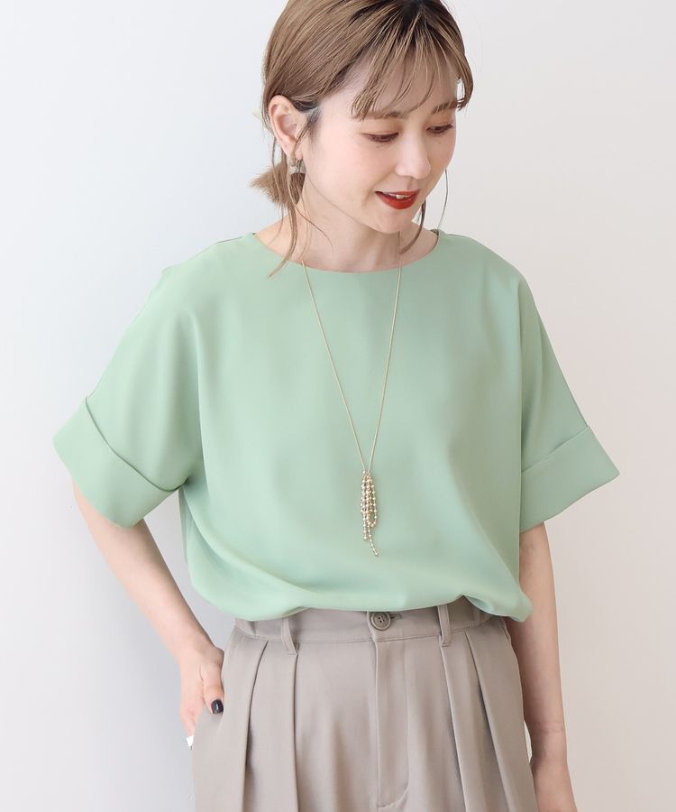 AMERICAN HOLIC「【WEB限定】イージーケア+接触冷感バックタック半袖プルオーバー」|シャツ・ブラウス|Mint