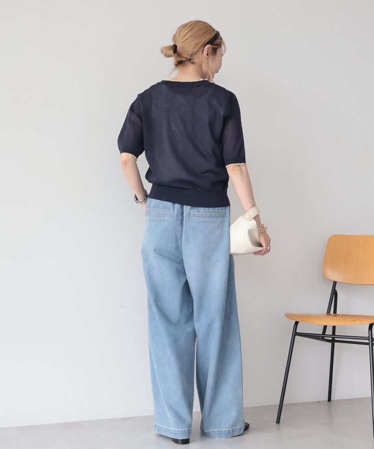 AMERICAN HOLIC「【接触冷感】イージーデニムワイドパンツ」|デニム|
