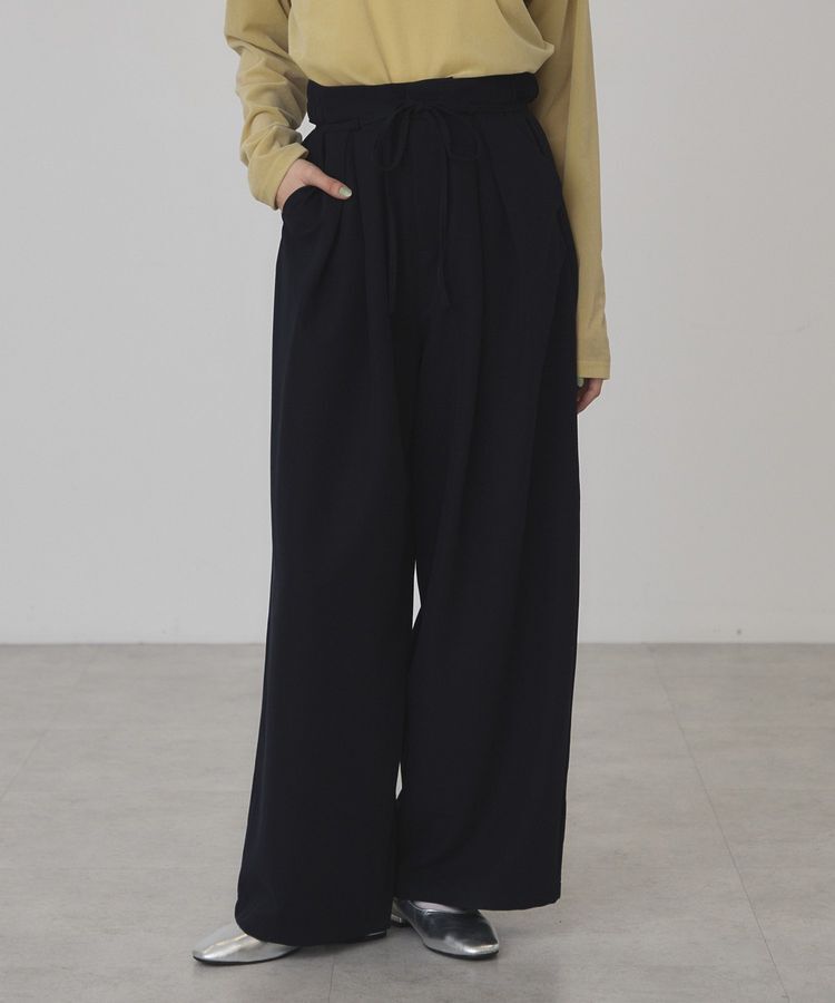AMERICAN HOLIC「リボン付きタックワイドパンツ」|その他|Dark Navy