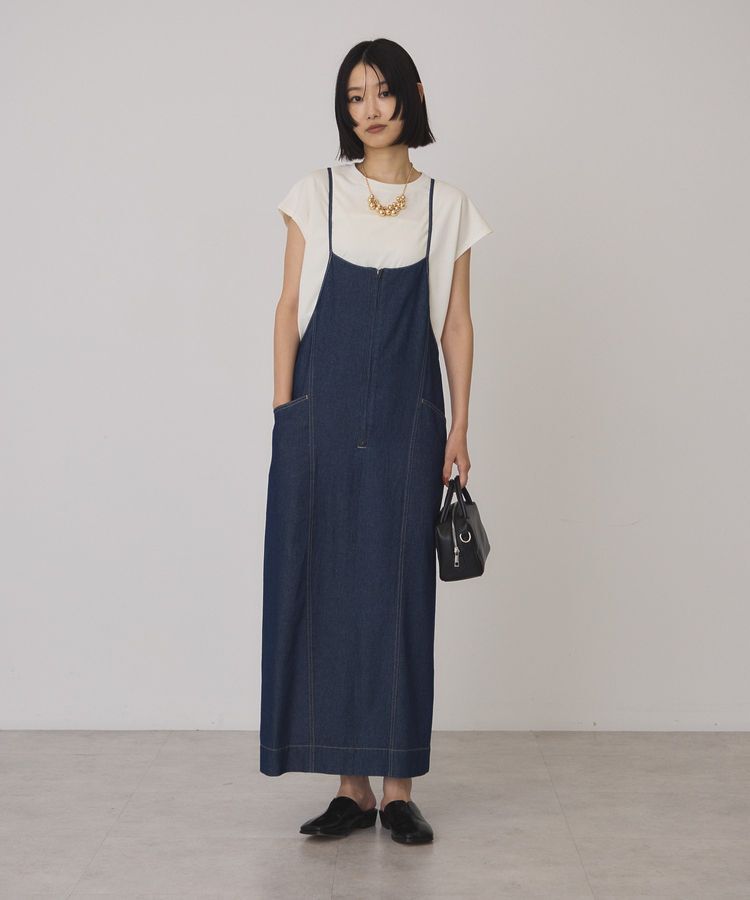 AMERICAN HOLIC「フロントZIPデニムキャミワンピース」|ワンピース|Indigo