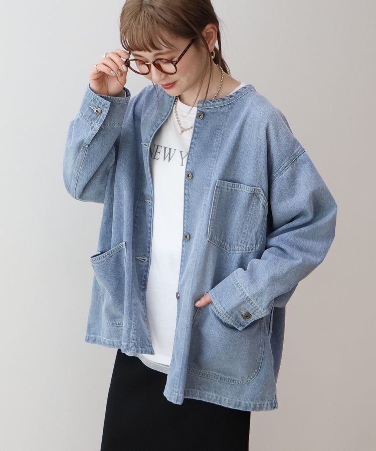 AMERICAN HOLIC「【WEB限定】デニムカバーオール」|テーラードジャケット|
