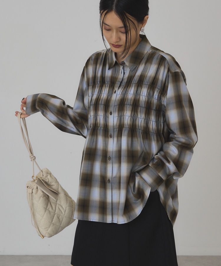 AMERICAN HOLIC「【イージーケア】チェックシャーリングシャツ」|シャツ・ブラウス|