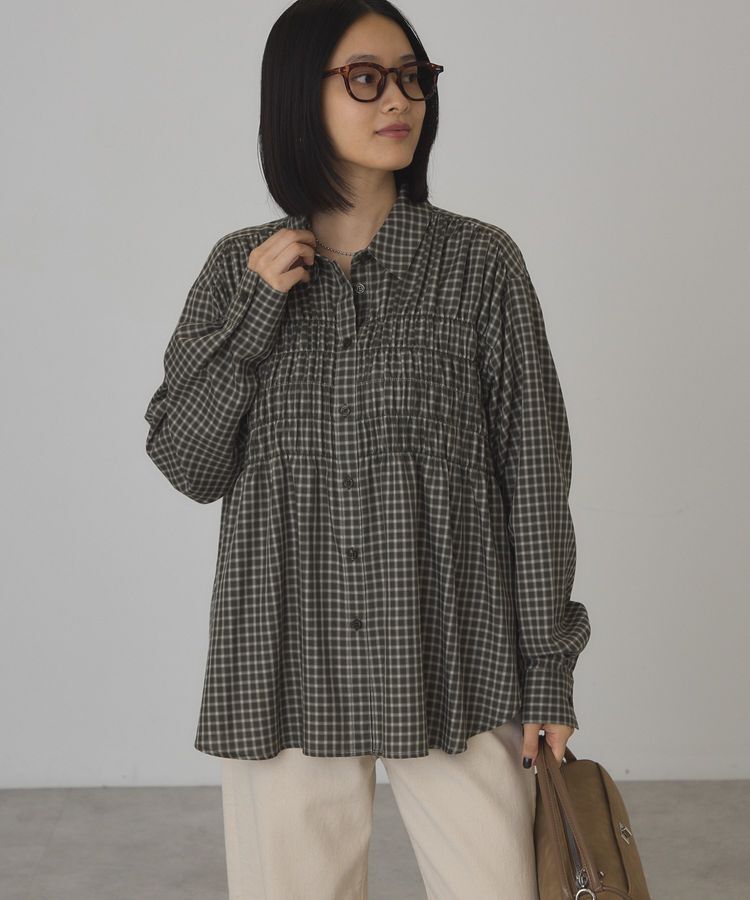 AMERICAN HOLIC「【イージーケア】チェックシャーリングシャツ」|シャツ・ブラウス|