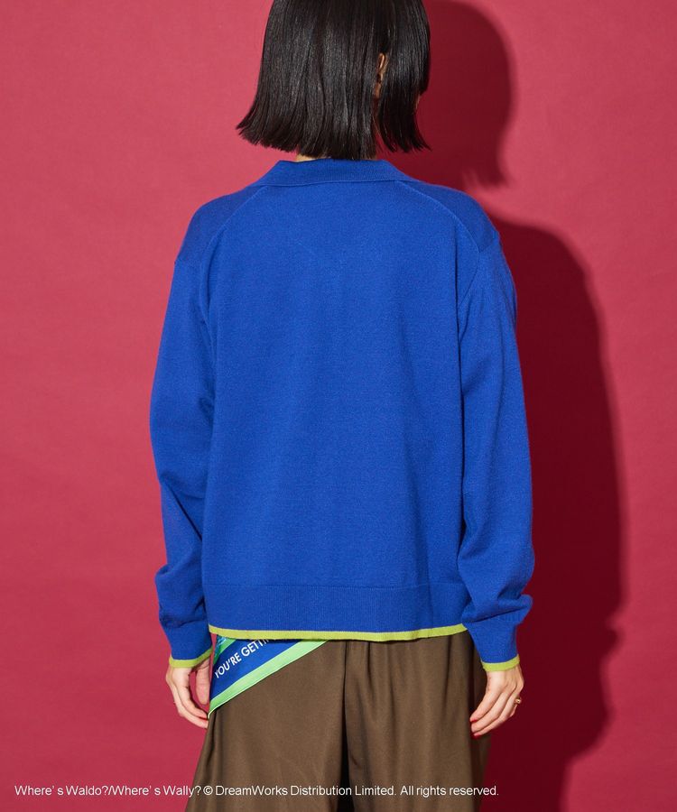 AMERICAN HOLIC「【WHERE'S WALLY?】配色レイヤードニットポロ」|ニット・セーター|