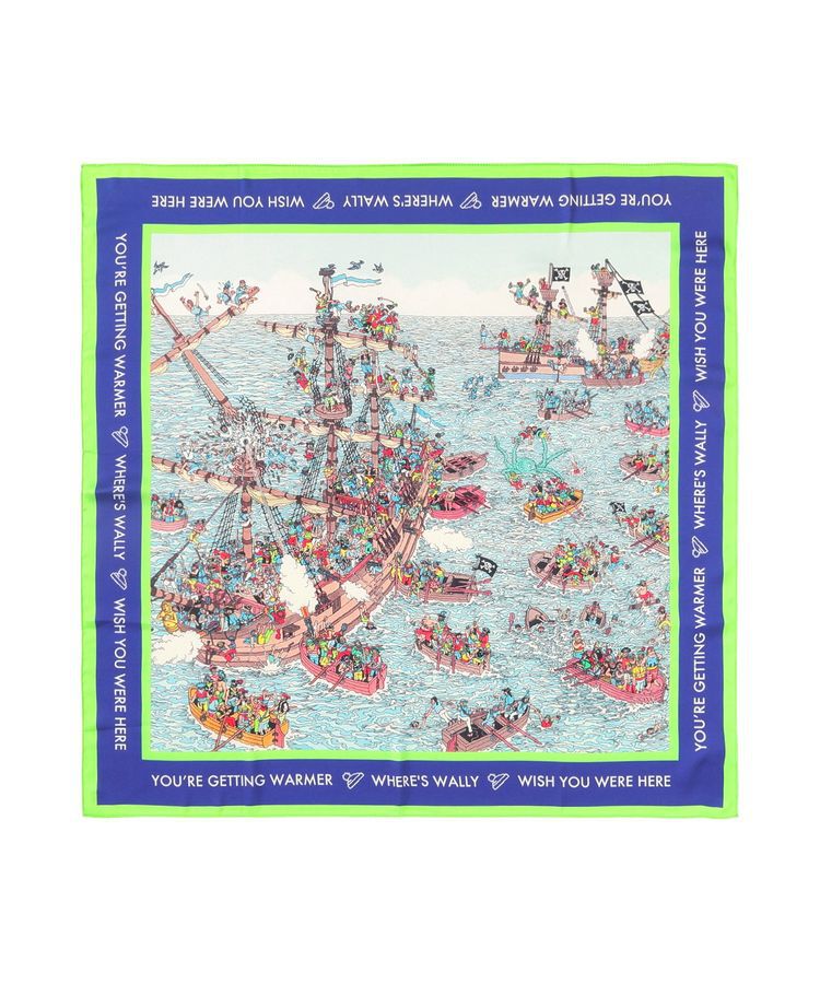AMERICAN HOLIC「【WHERE'S WALLY?】MAPプリントスカーフ」|バンダナ・スカーフ|