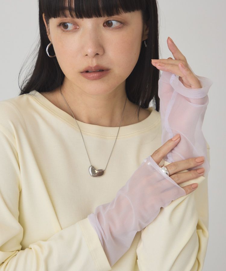 AMERICAN HOLIC「袖チュールドッキングプルオーバー」|Tシャツ・カットソー|