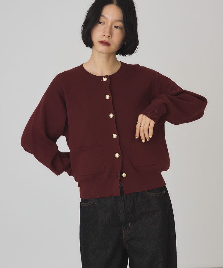 AMERICAN HOLIC「【バイパチ】金ボタンニットカーディガン」|カーディガン|Bordeaux