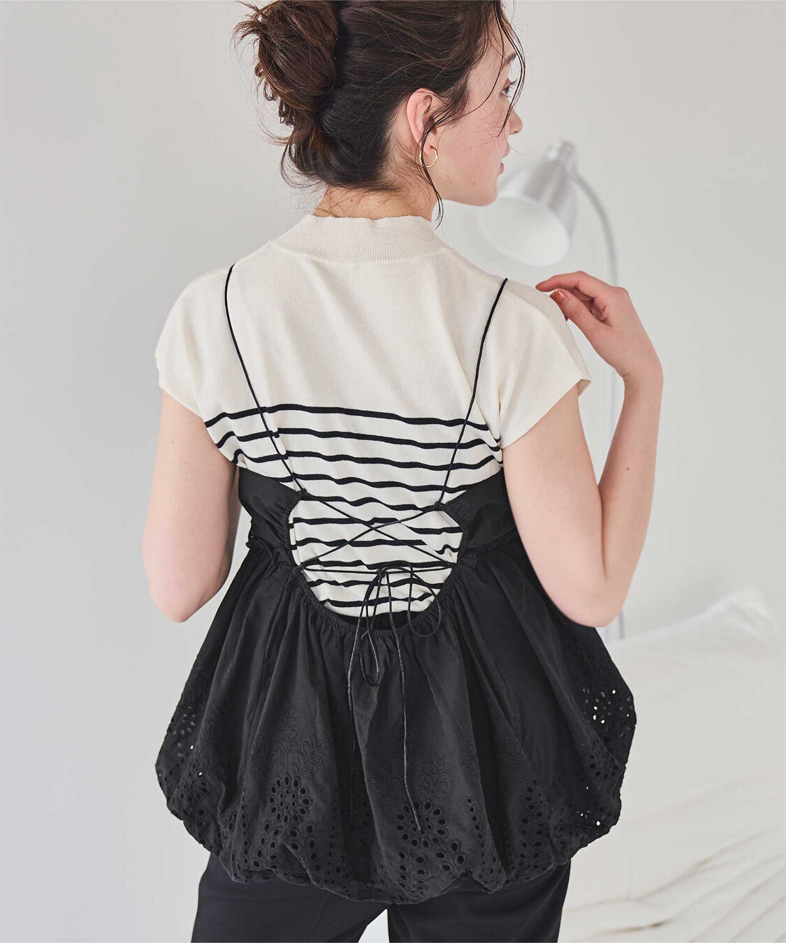 titivate「コットン刺繍レースキャミソールトップス」|Tシャツ・カットソー|