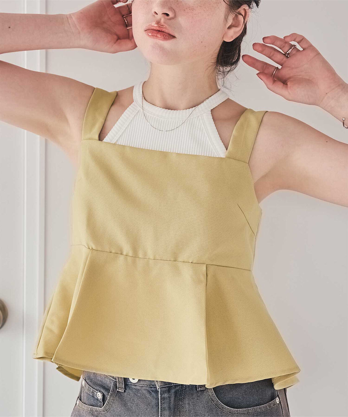 titivate「フレアデザインキャミトップス」|Tシャツ・カットソー|イエロー
