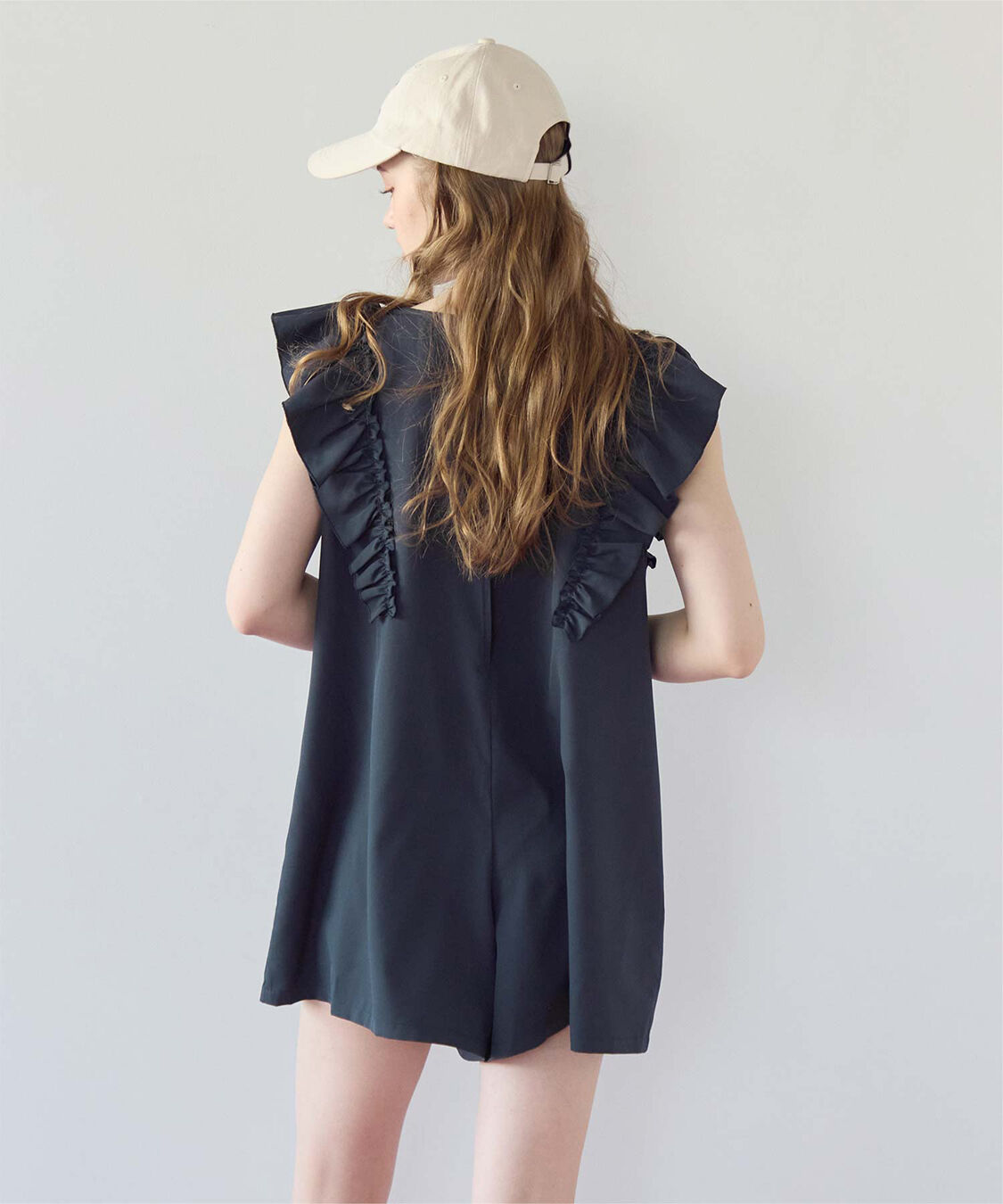 SEA DRESS「ショルダーフリルオールインワン/ワンピース水着」|コンビネゾン|