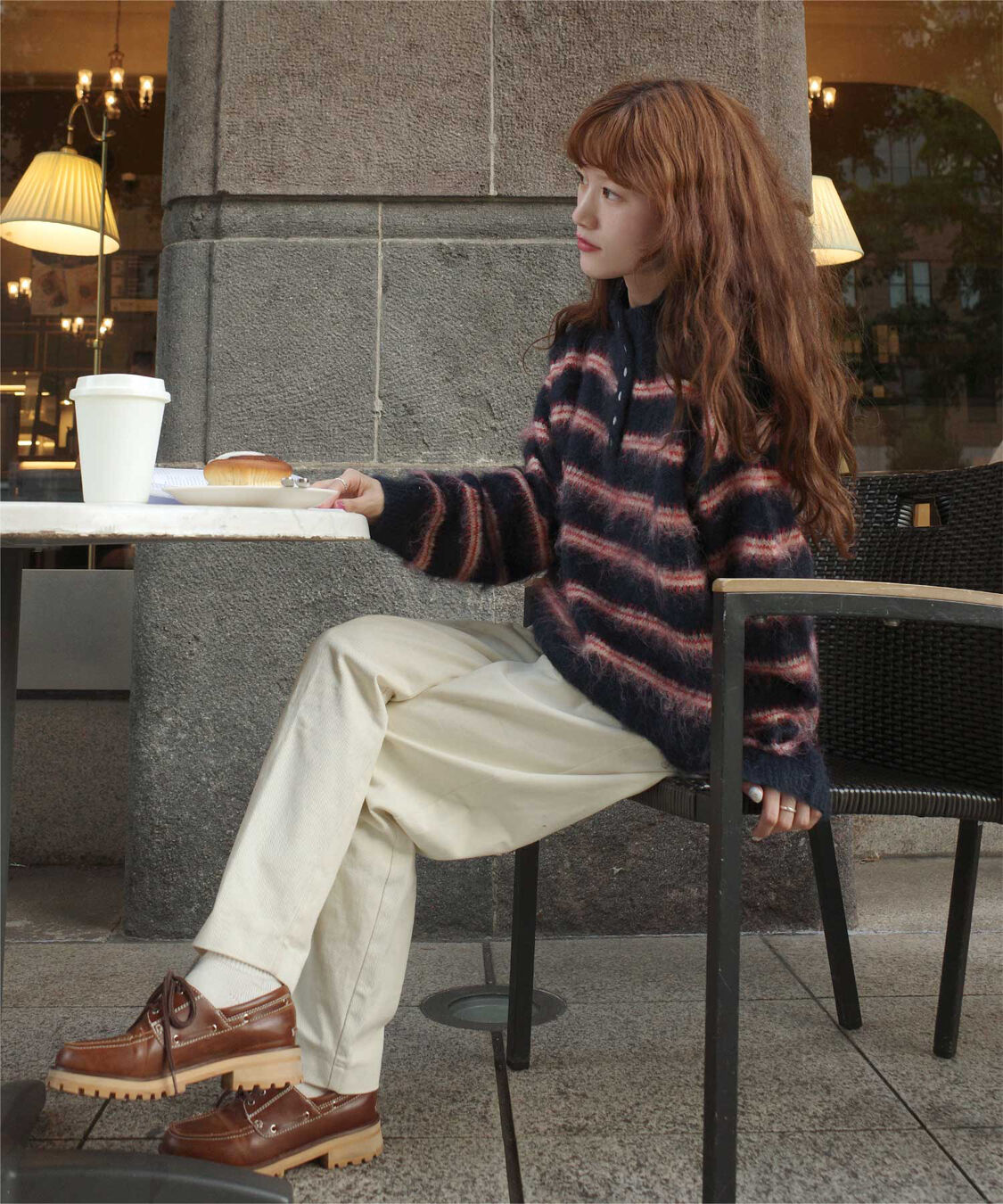 miette「【hinaさんコラボアイテム】プチハイヘンリーネックシャギーニットプルオーバー」|ニット・セーター|
