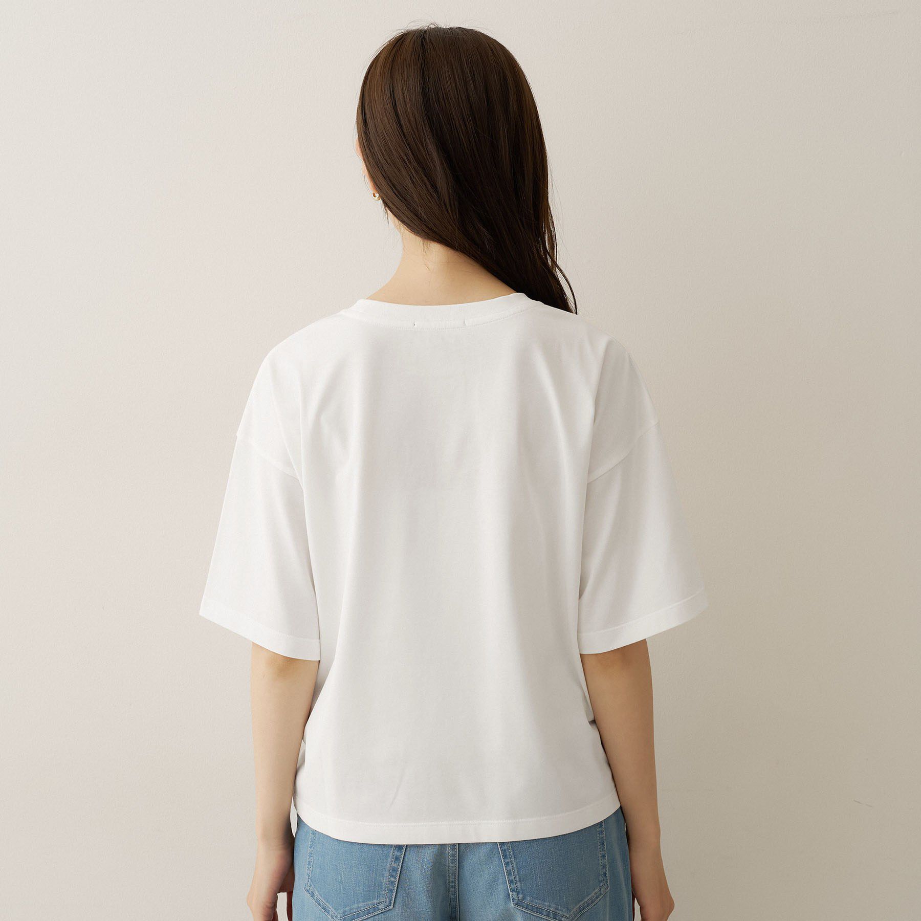 UNTITLED「【丈感すっきり】ベロアプリントロゴT」|Tシャツ・カットソー|