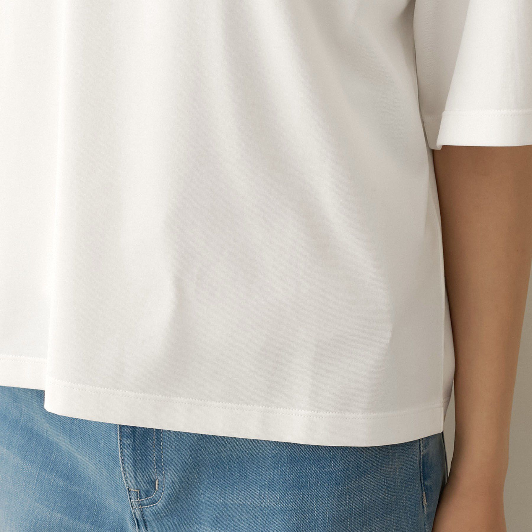 UNTITLED「【丈感すっきり】ベロアプリントロゴT」|Tシャツ・カットソー|