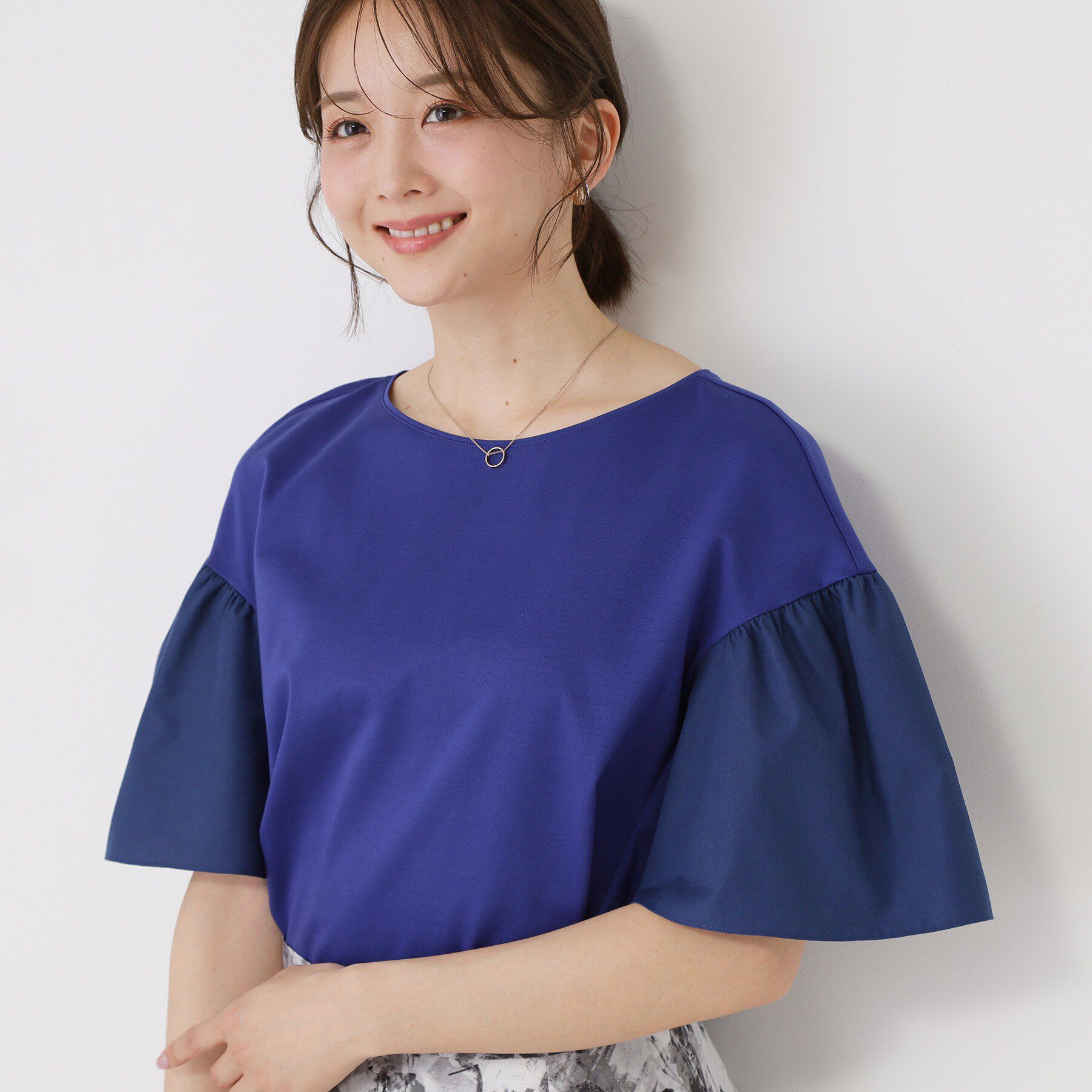 COUP DE CHANCE「【手洗い可／日本製】フレアスリーブプルオーバー」|Tシャツ・カットソー|