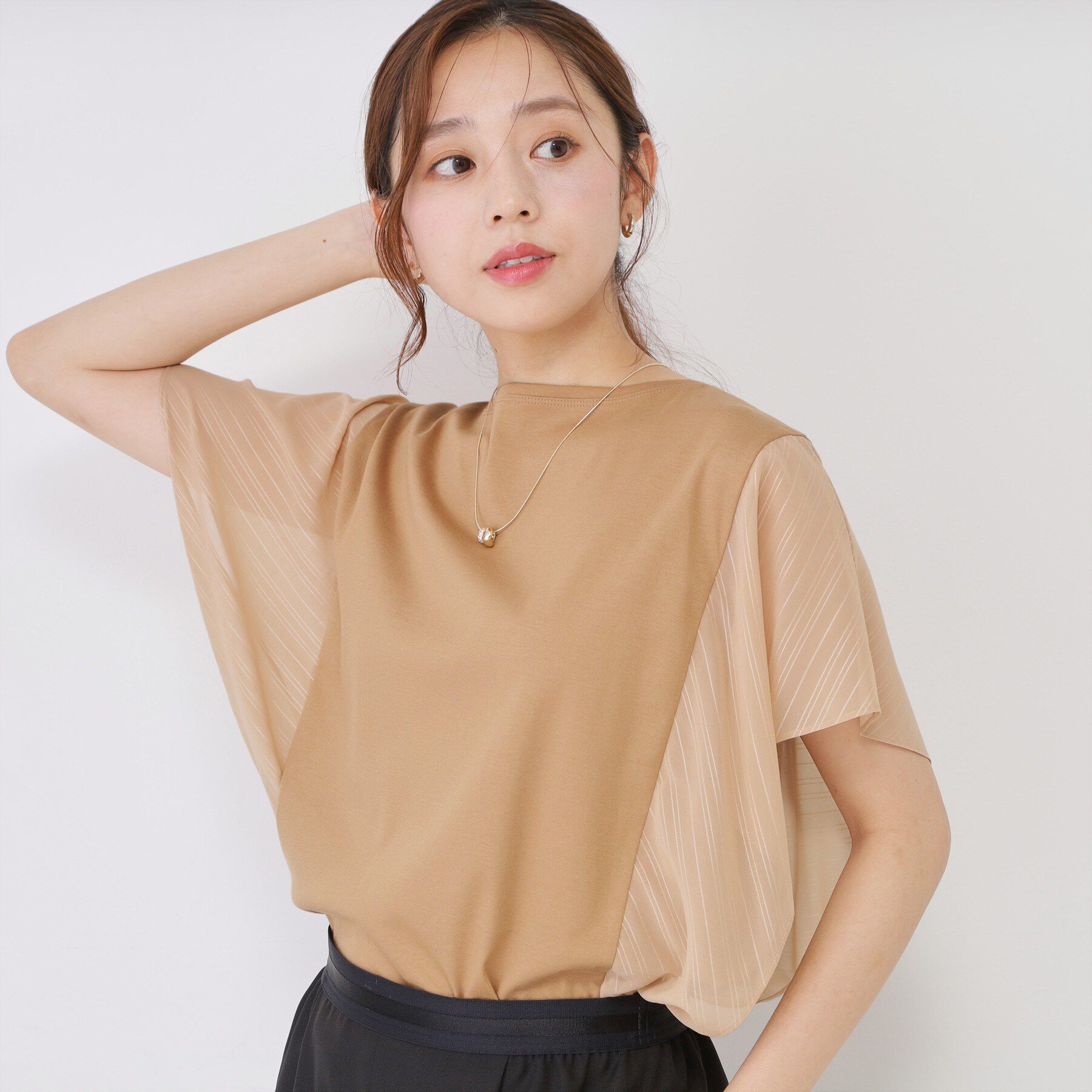 COUP DE CHANCE「【手洗い可／日本製】フレンチシアーカットソー」|Tシャツ・カットソー|ベージュ(052)