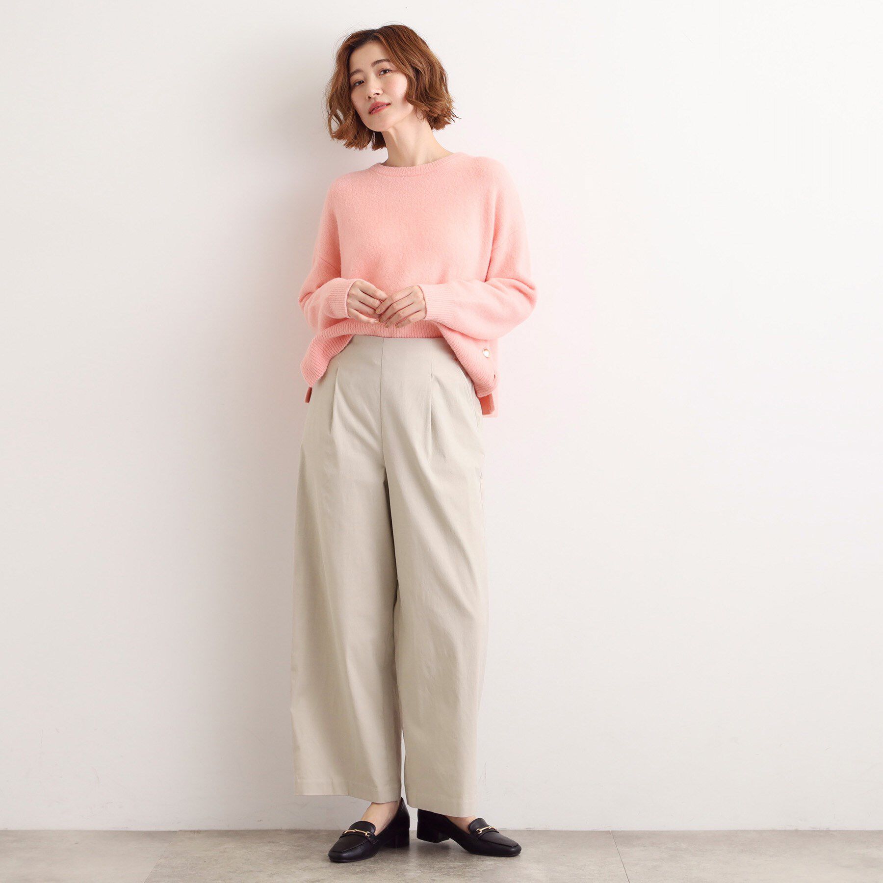grove「【選べる着丈/多機能】裏起毛ハイパーストレッチワイドパンツ」|その他|