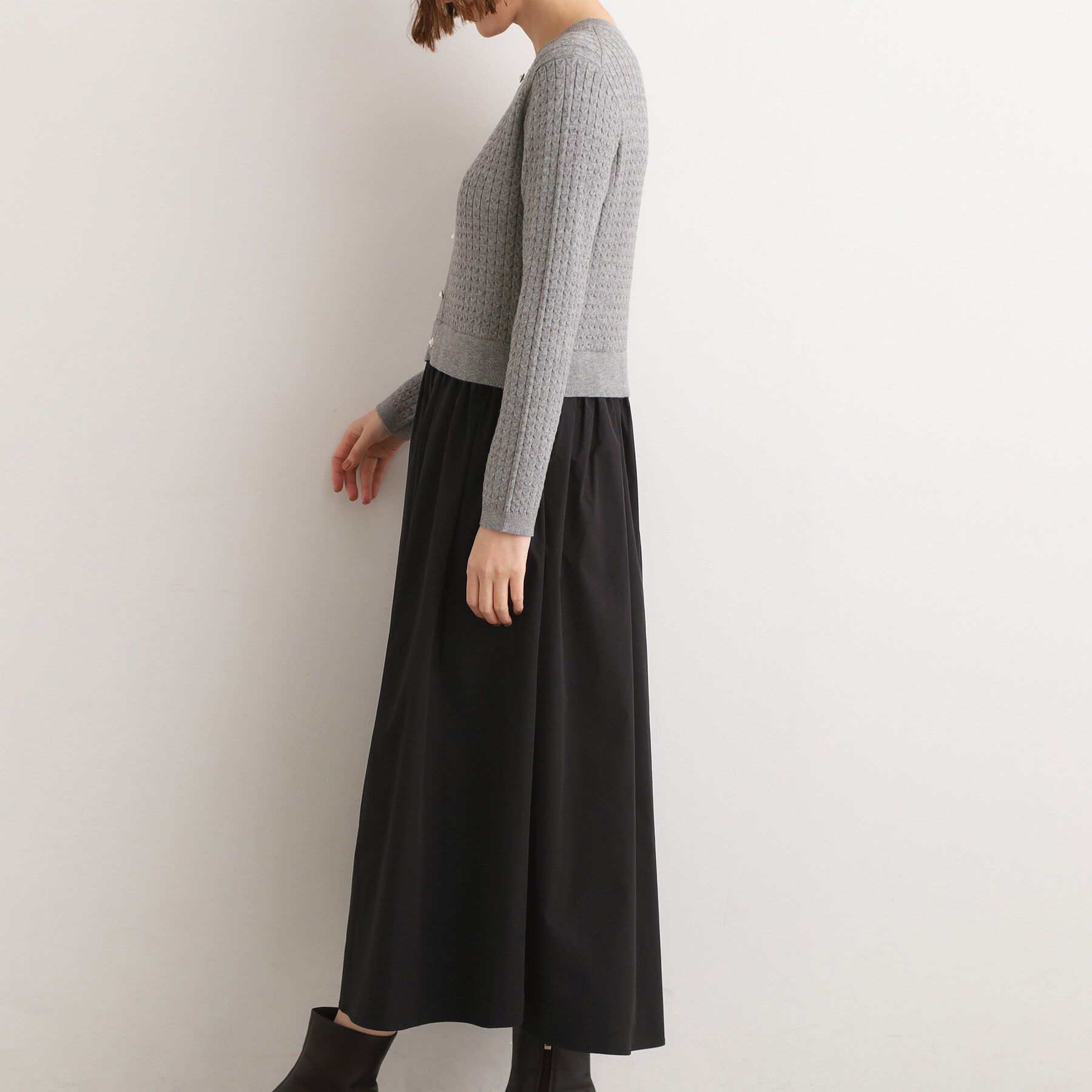 grove「ケーブルニットドッキングワンピース」|ワンピース|