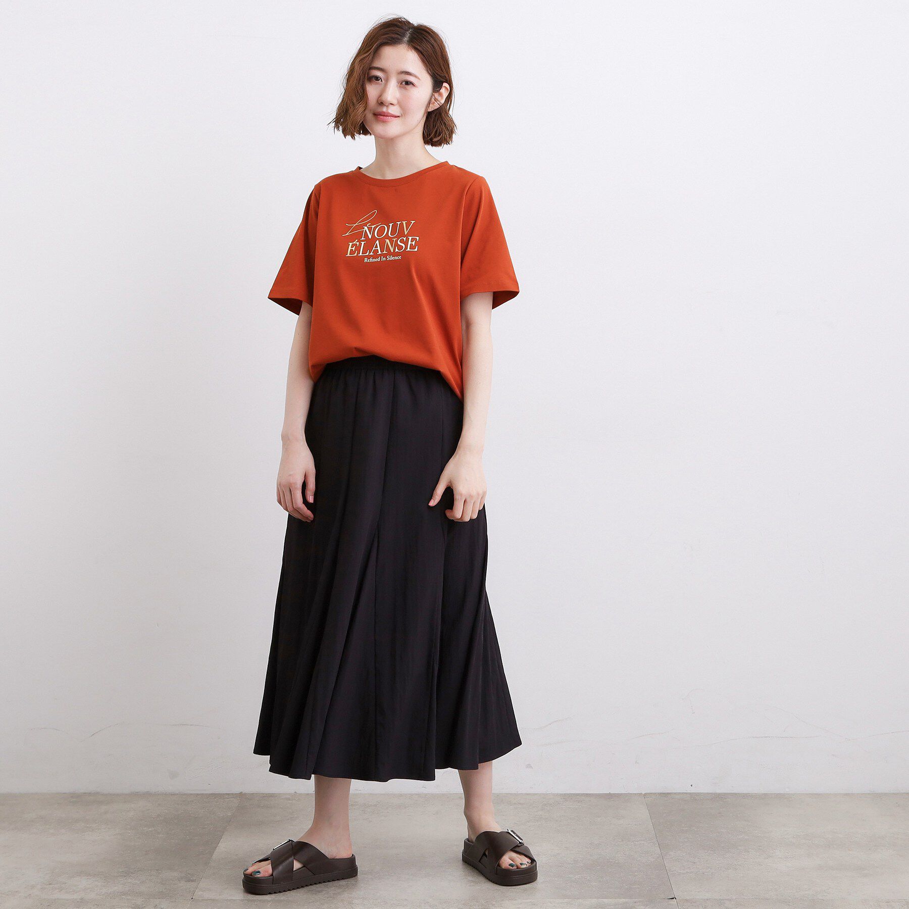 grove「【吸水速乾・UVカット・マシンウォッシャブル】ベーシックMIXロゴプリントT」|Tシャツ・カットソー|