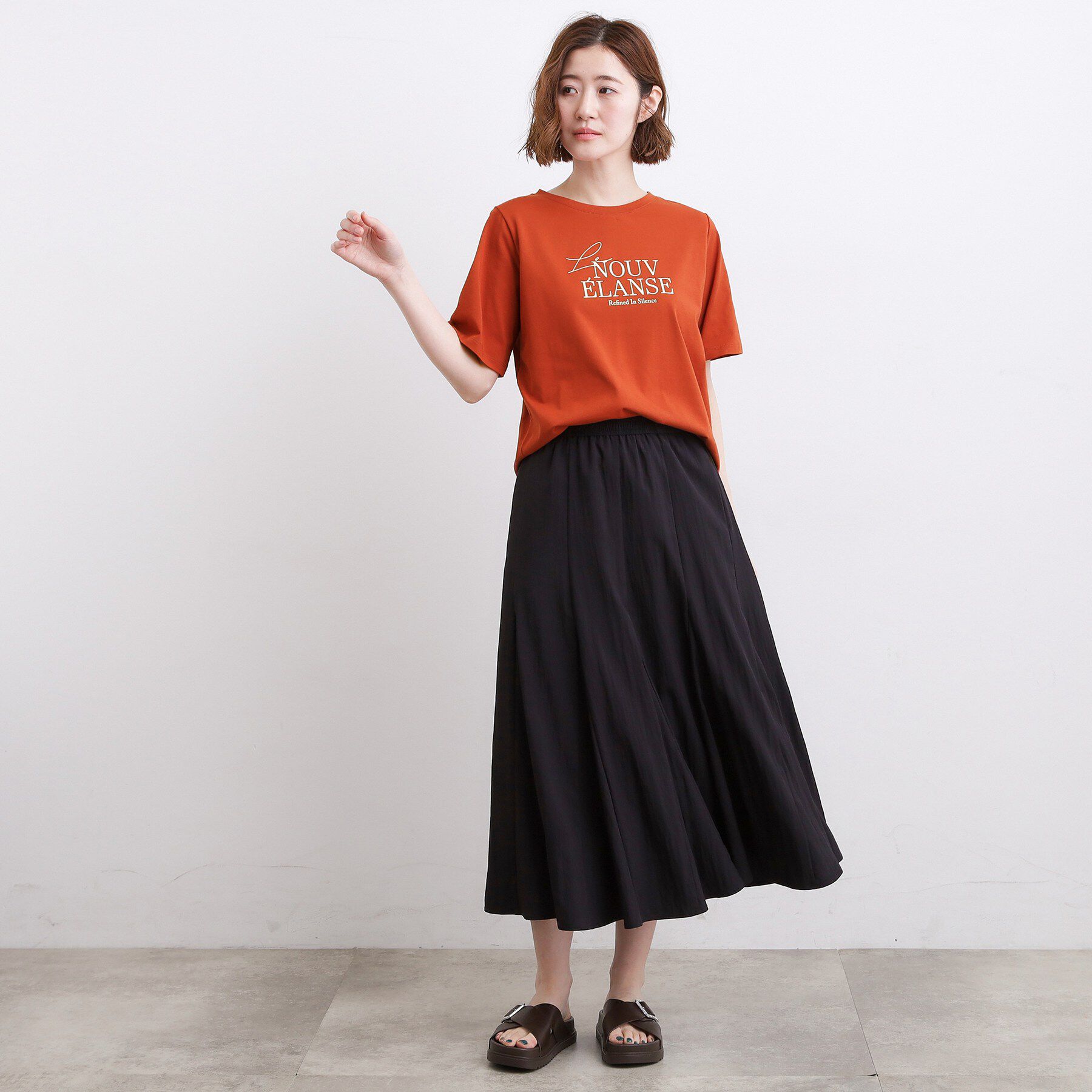 grove「【吸水速乾・UVカット・マシンウォッシャブル】ベーシックMIXロゴプリントT」|Tシャツ・カットソー|