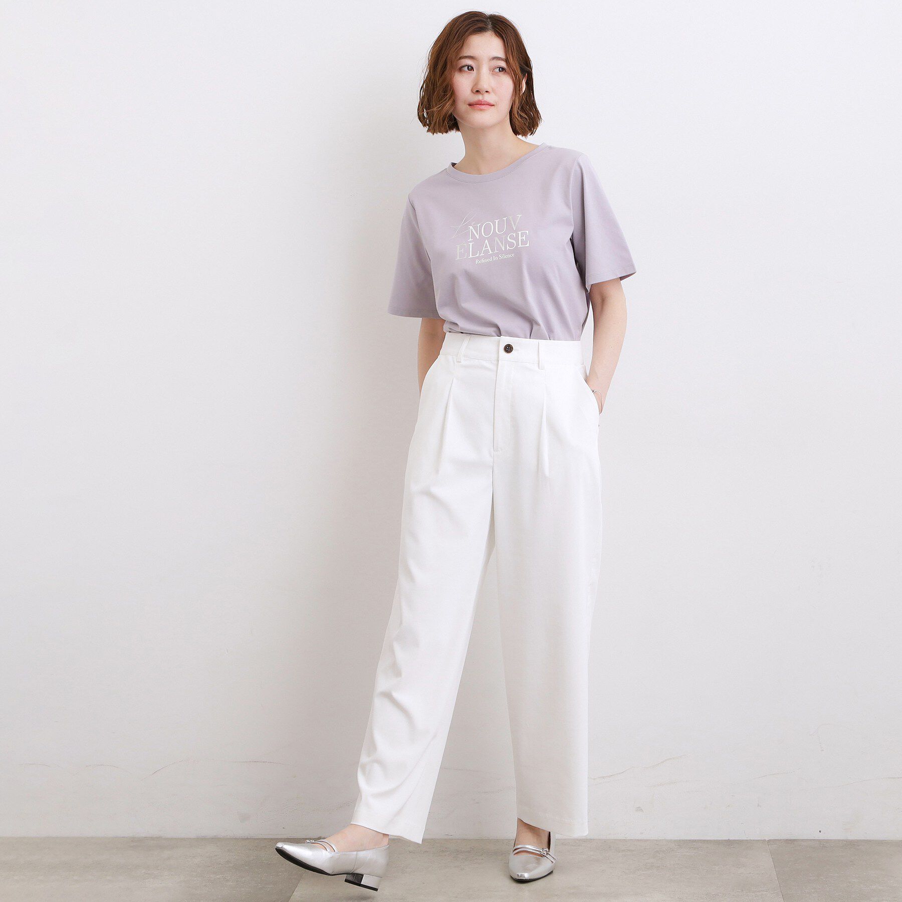 grove「【吸水速乾・UVカット・マシンウォッシャブル】ベーシックMIXロゴプリントT」|Tシャツ・カットソー|
