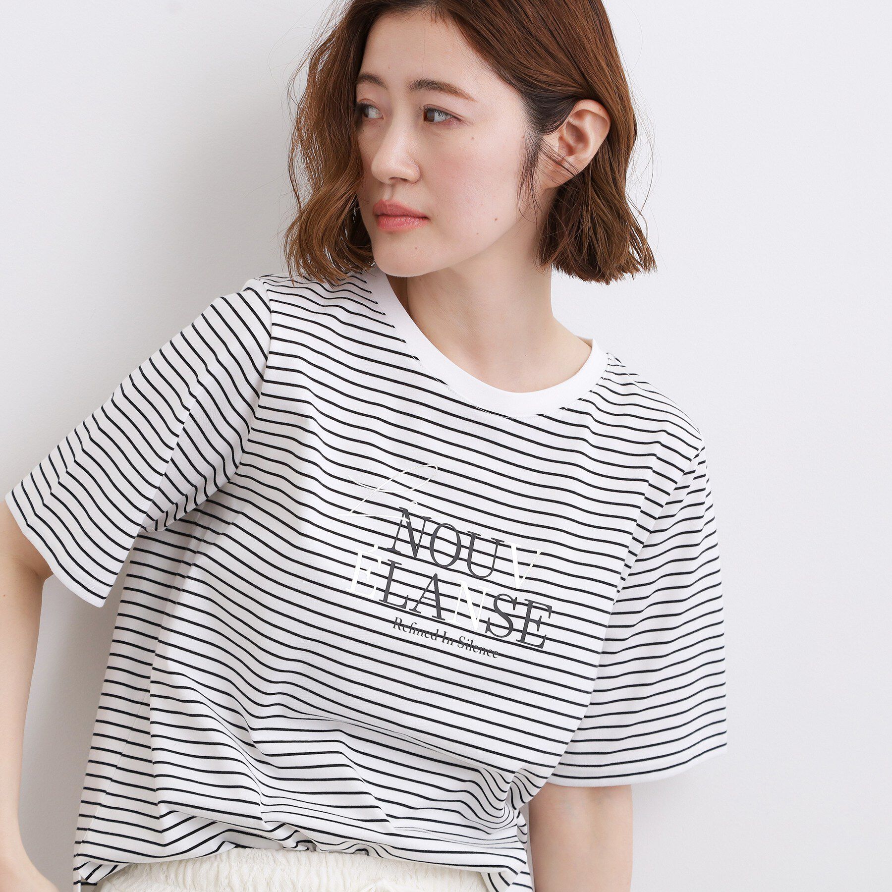 grove「【吸水速乾・UVカット・マシンウォッシャブル】ベーシックMIXロゴプリントT」|Tシャツ・カットソー|