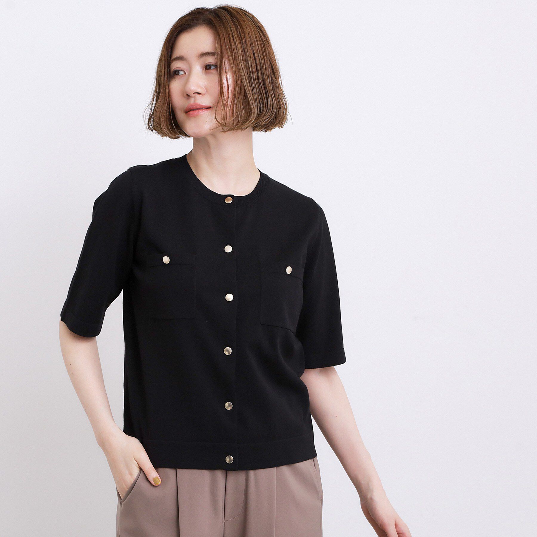 grove「【UV・洗濯機◎】上品コットン混カーディガン」|カーディガン|