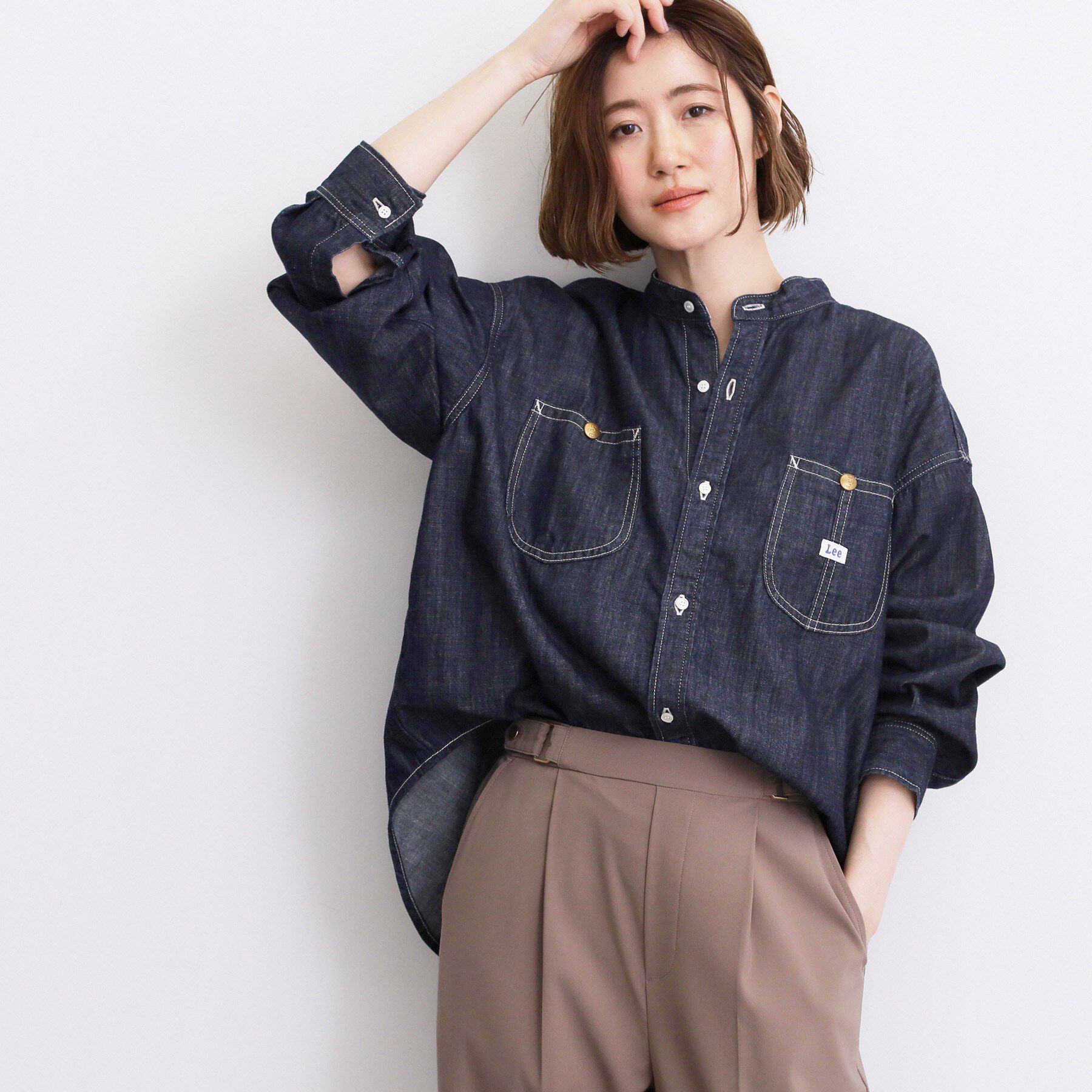 grove「【Lee&times;grove別注】DENIM BOWTIE SHIRTS」|シャツ・ブラウス|