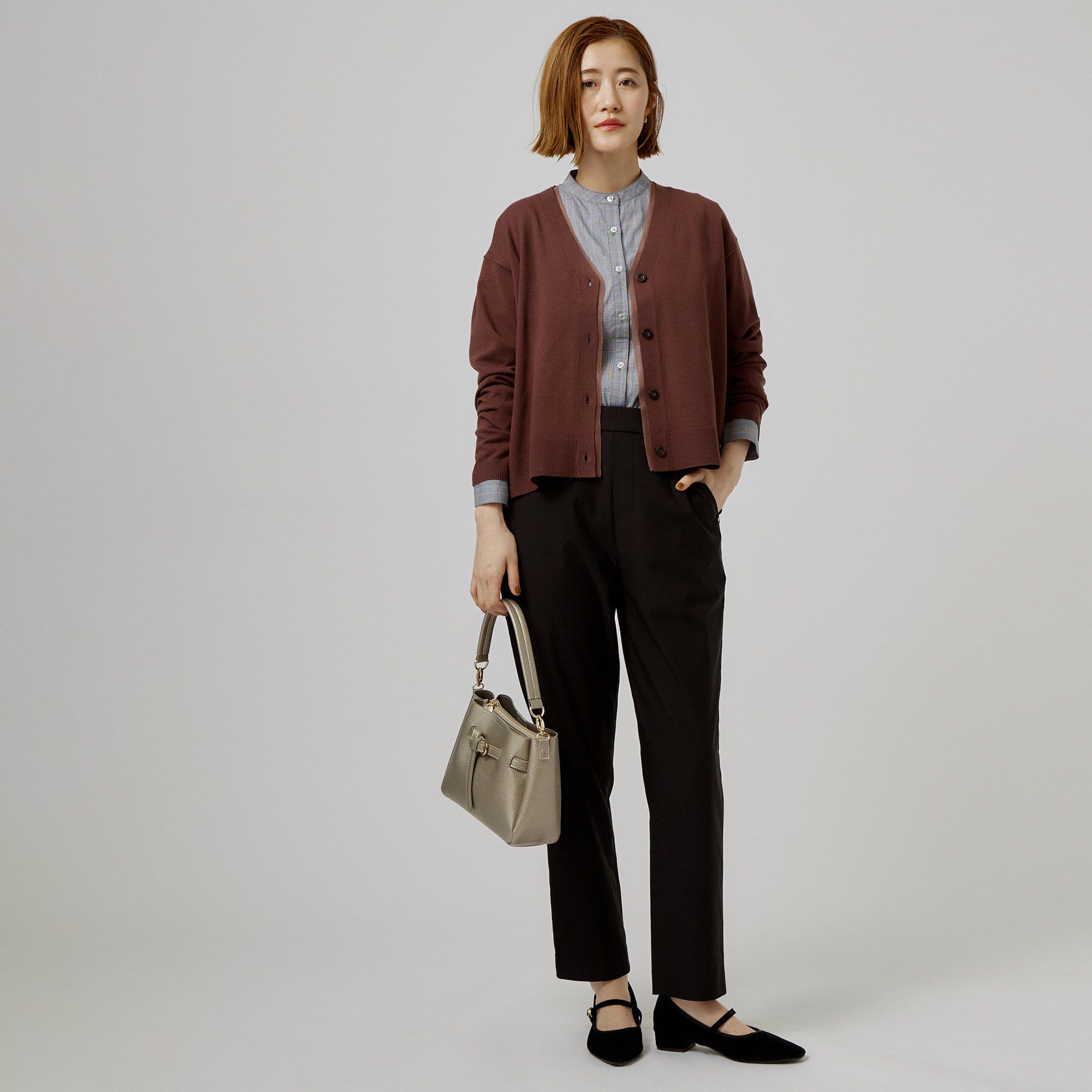 grove「【2点セット/時短・着回し】着るだけでコーデが完成 ニットベスト&times;シャツ」|その他|