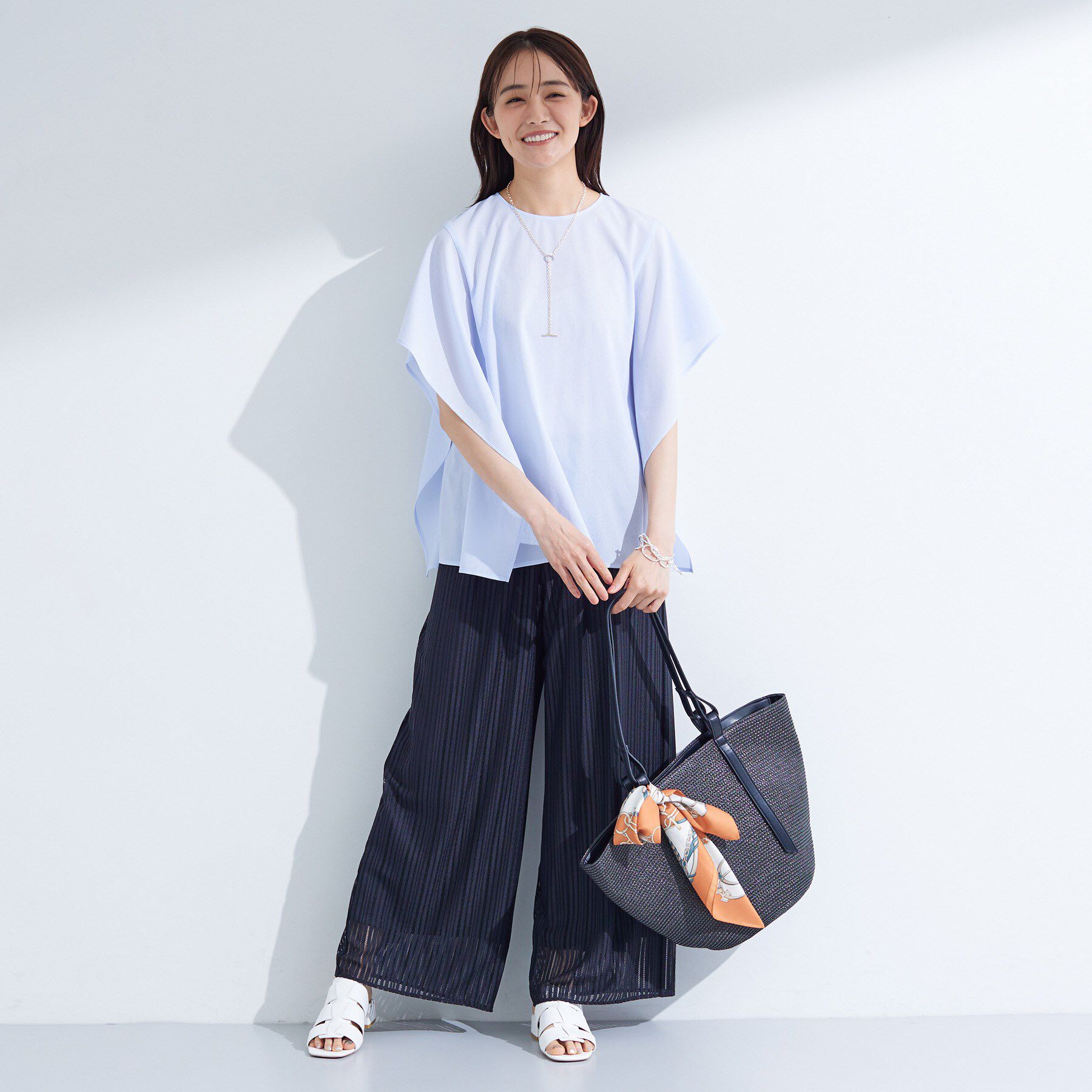 INDIVI「【体型カバー】スクエアブラウス」|シャツ・ブラウス|